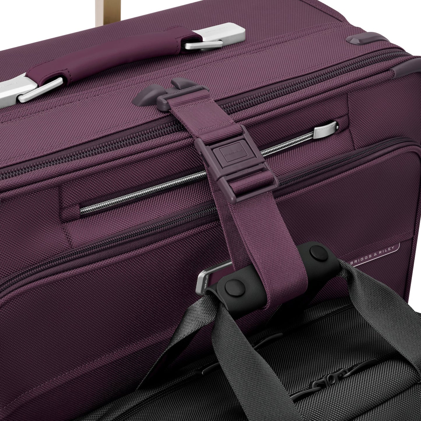 Briggs & Riley Baseline Compact 24" Checked Expandable Spinner - Plum