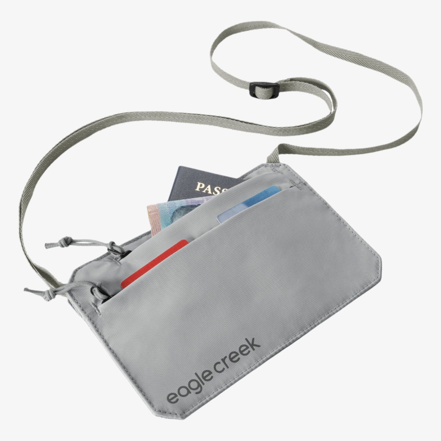Eagle Creek Undercover RFID Neck Wallet - Storm Grey