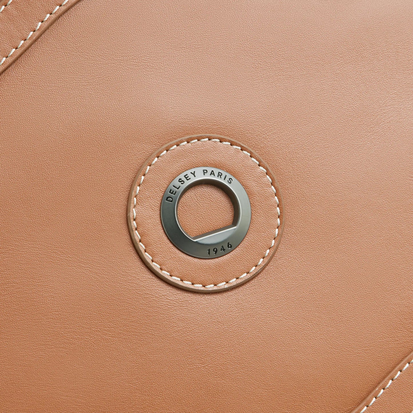 Delsey Chatelet Air 2.0 - Leather Shoulder Bag - Cognac