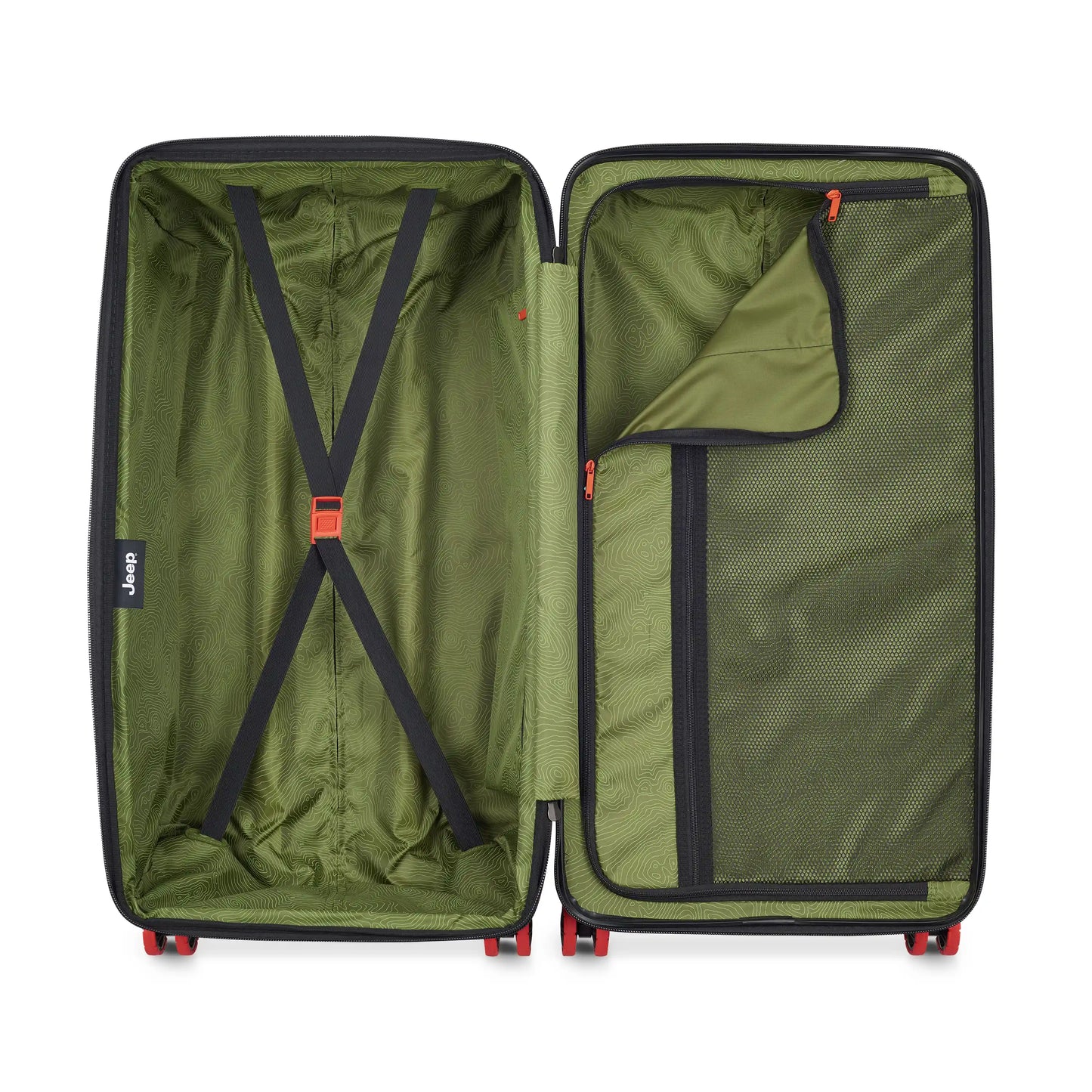 Delsey Jeep JH002B - Large Expandable Spinner Trunk - Chili Pepper Red