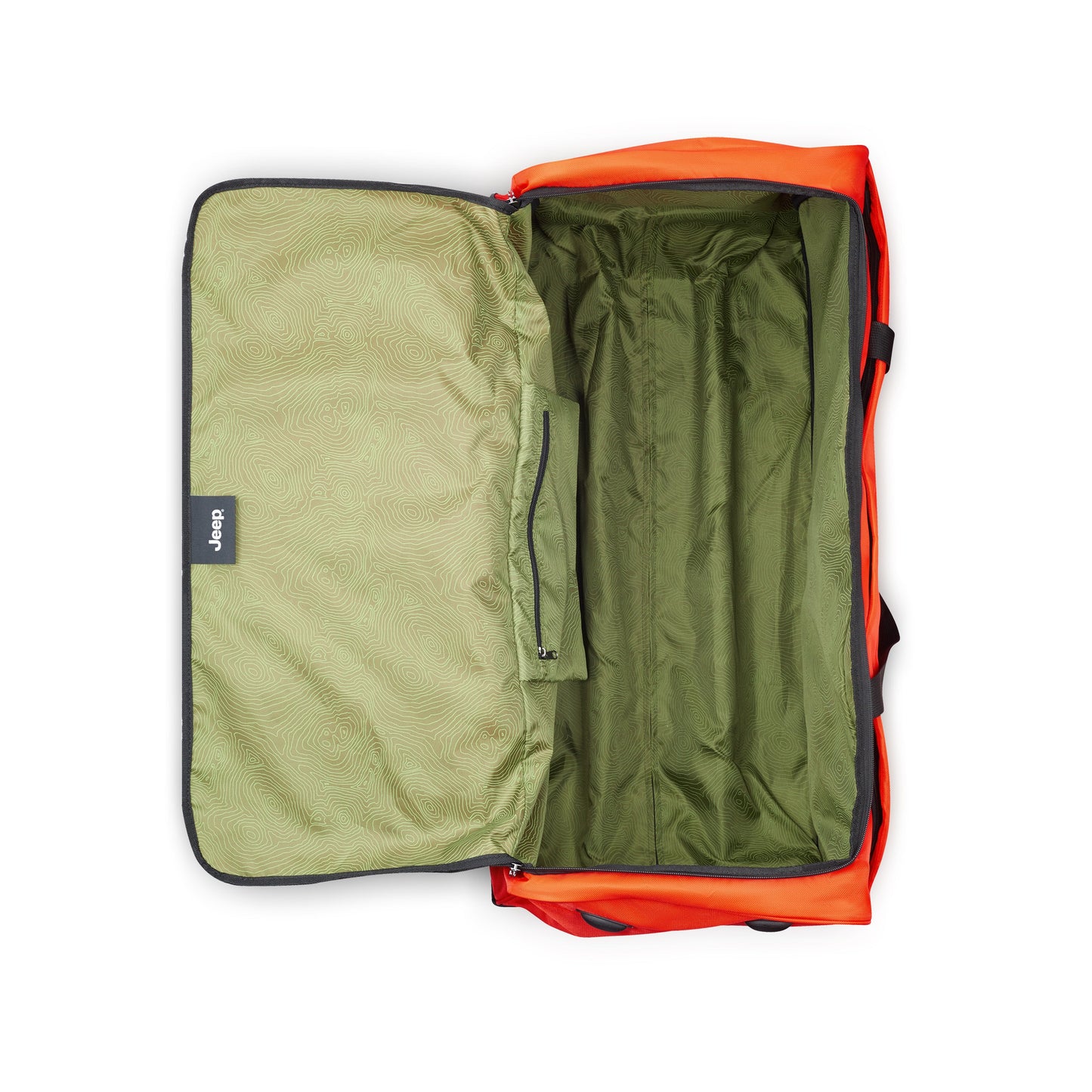 Delsey Jeep JS009D - Large Rolling Duffle Bag - Bright Orange
