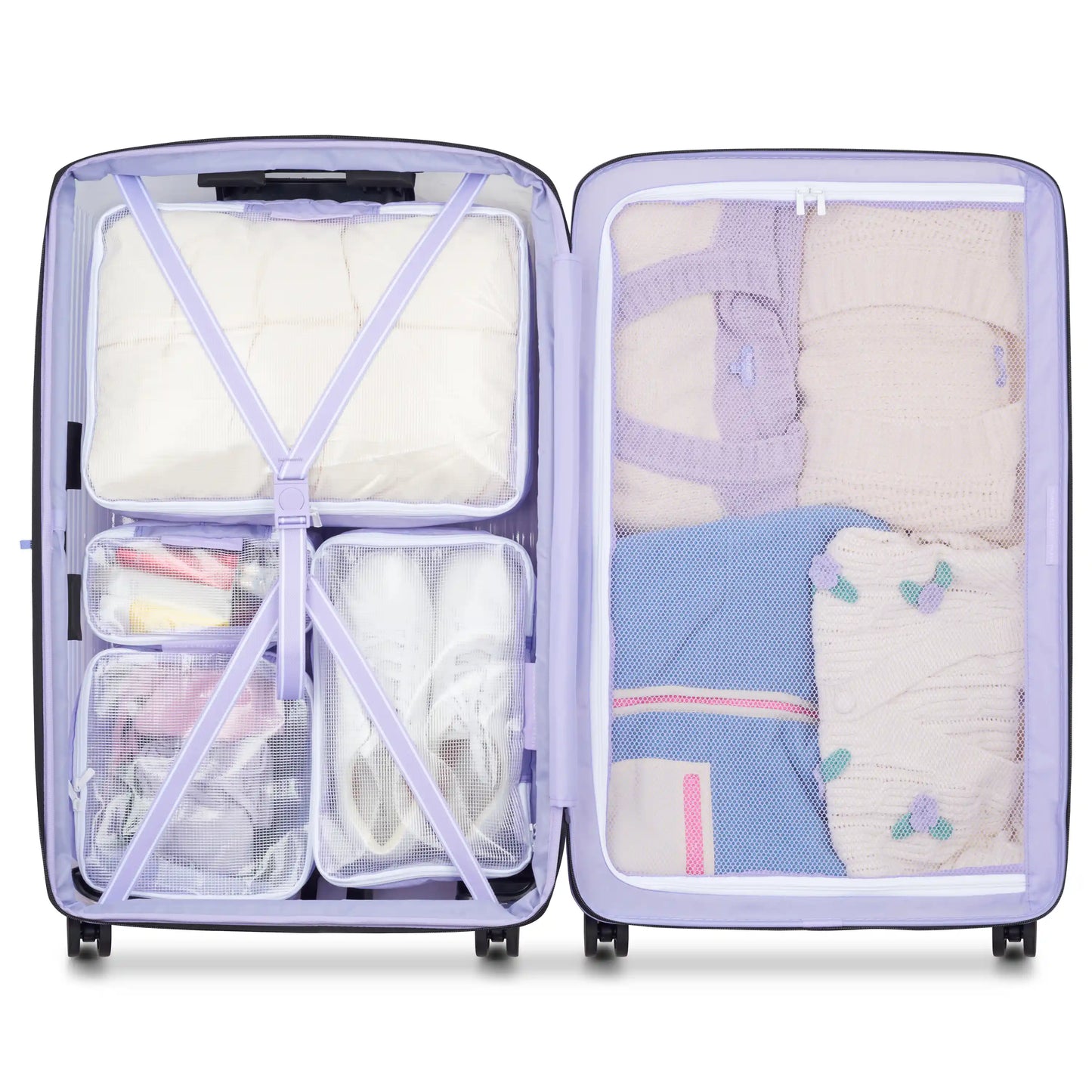 Delsey Florence By Mills X DELSEY PARIS GOTTA GLOW - Large Expandable Spinner - Translucent Purple