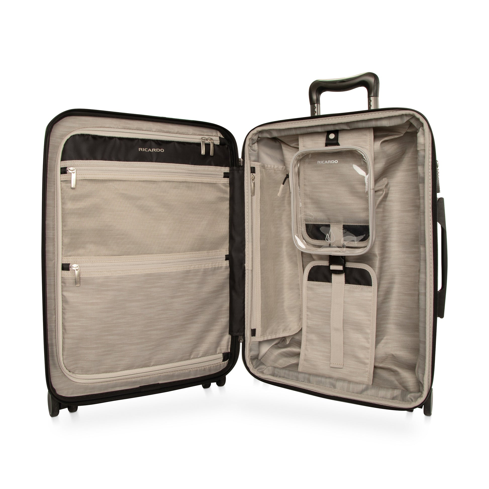 Ricardo Beverly Hills Brentwood Hardside FastAccess Front Opening Carry-On Expandable Spinner - Crimson