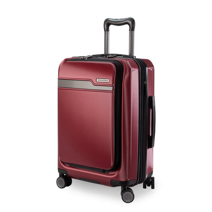 Ricardo Beverly Hills Brentwood Hardside FastAccess Front Opening Carry-On Expandable Spinner - Crimson