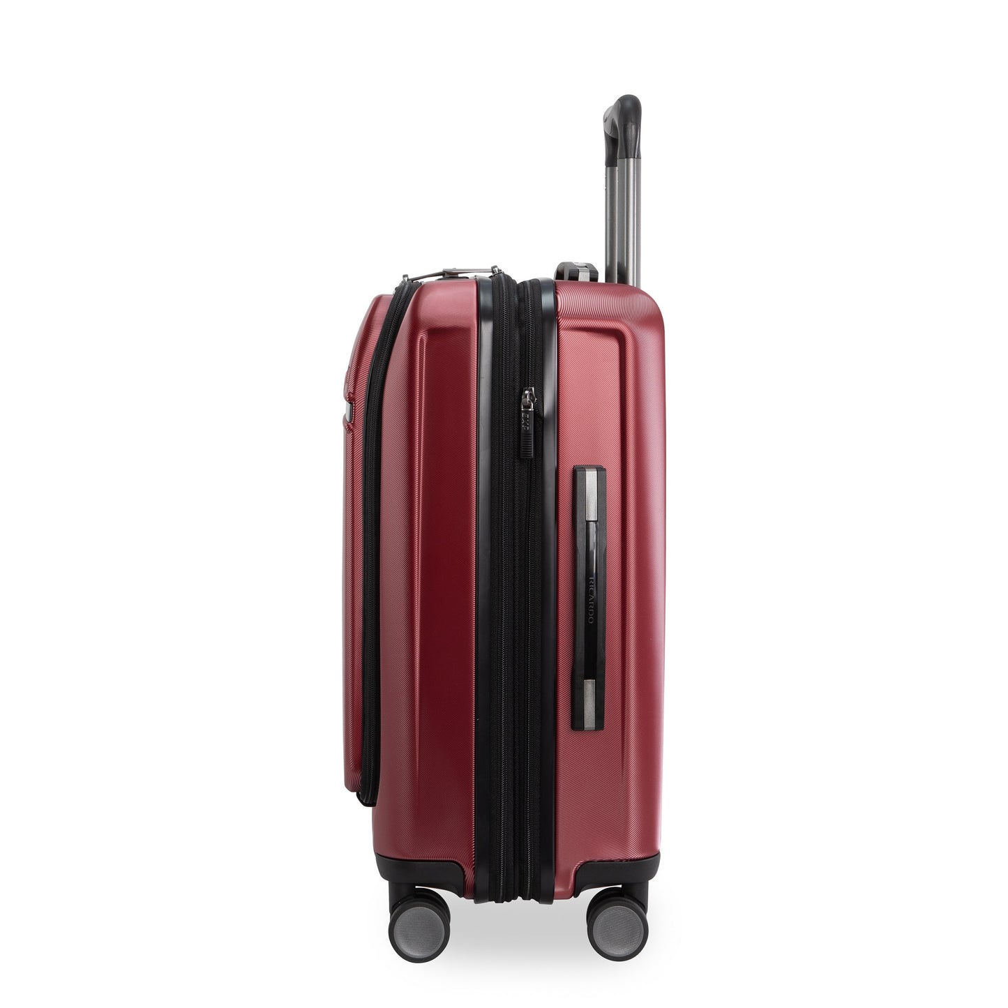 Ricardo Beverly Hills Brentwood Hardside FastAccess Front Opening Carry-On Expandable Spinner - Crimson