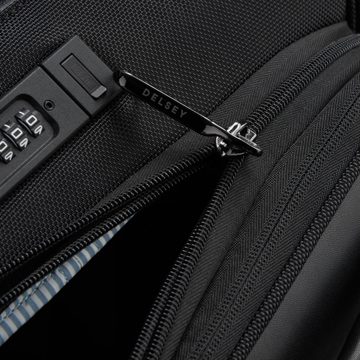Delsey Wagram - Carry-On Plus Expandable Spinner - Black