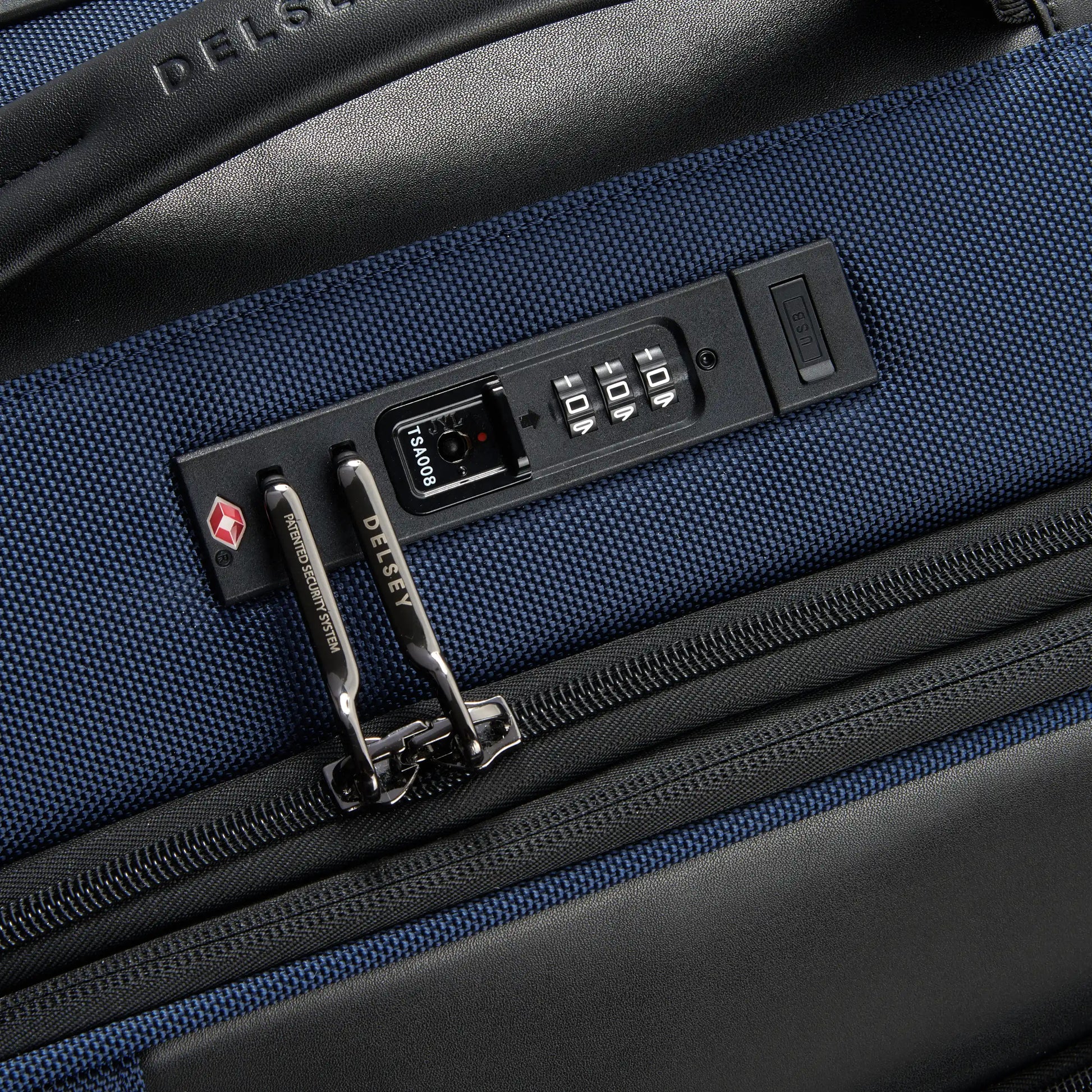 Delsey Wagram - Carry-On Plus Expandable Spinner - Navy