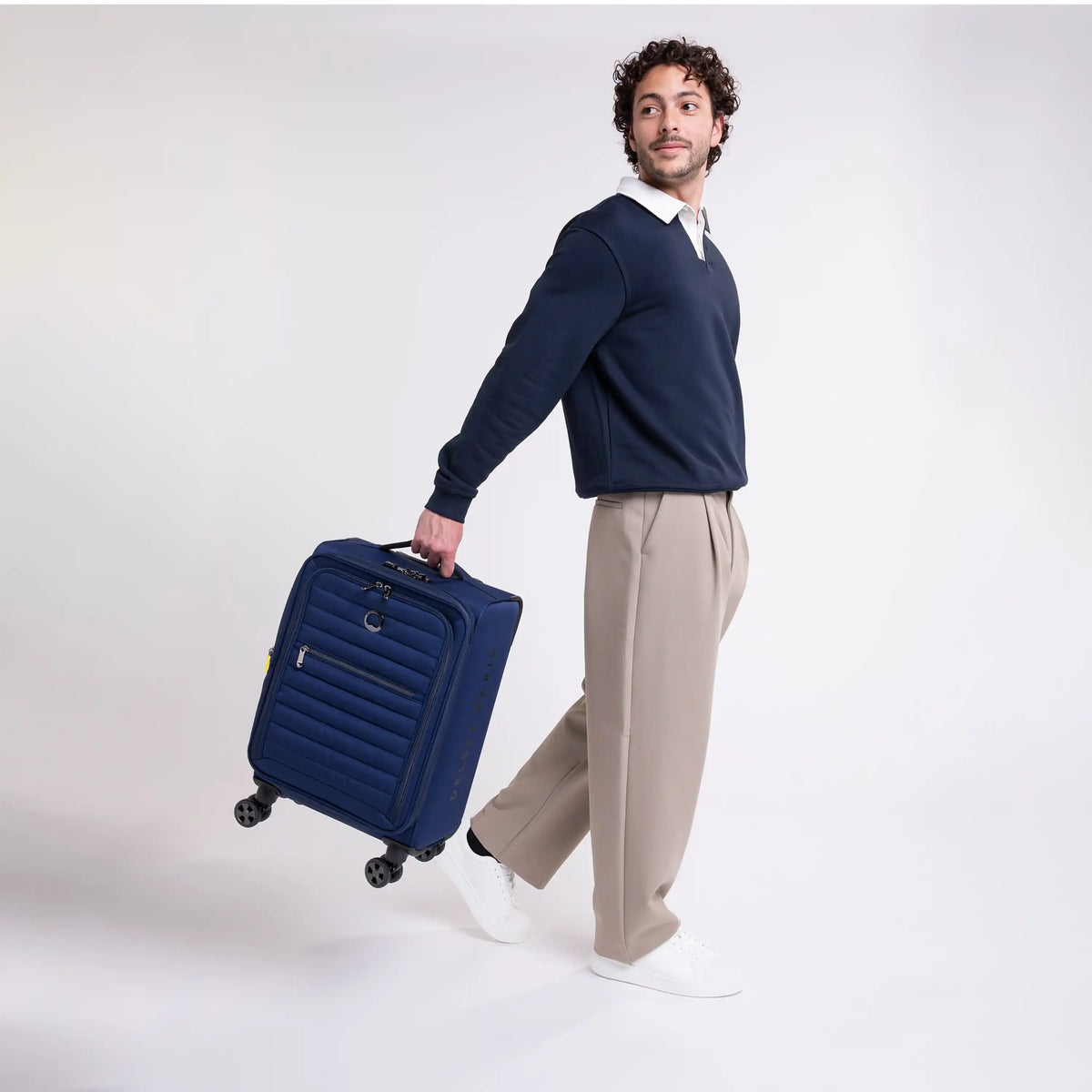 Delsey CRUISE 3.0 - Softside Carry-On Plus Expandable Spinner - Deep Sea Navy