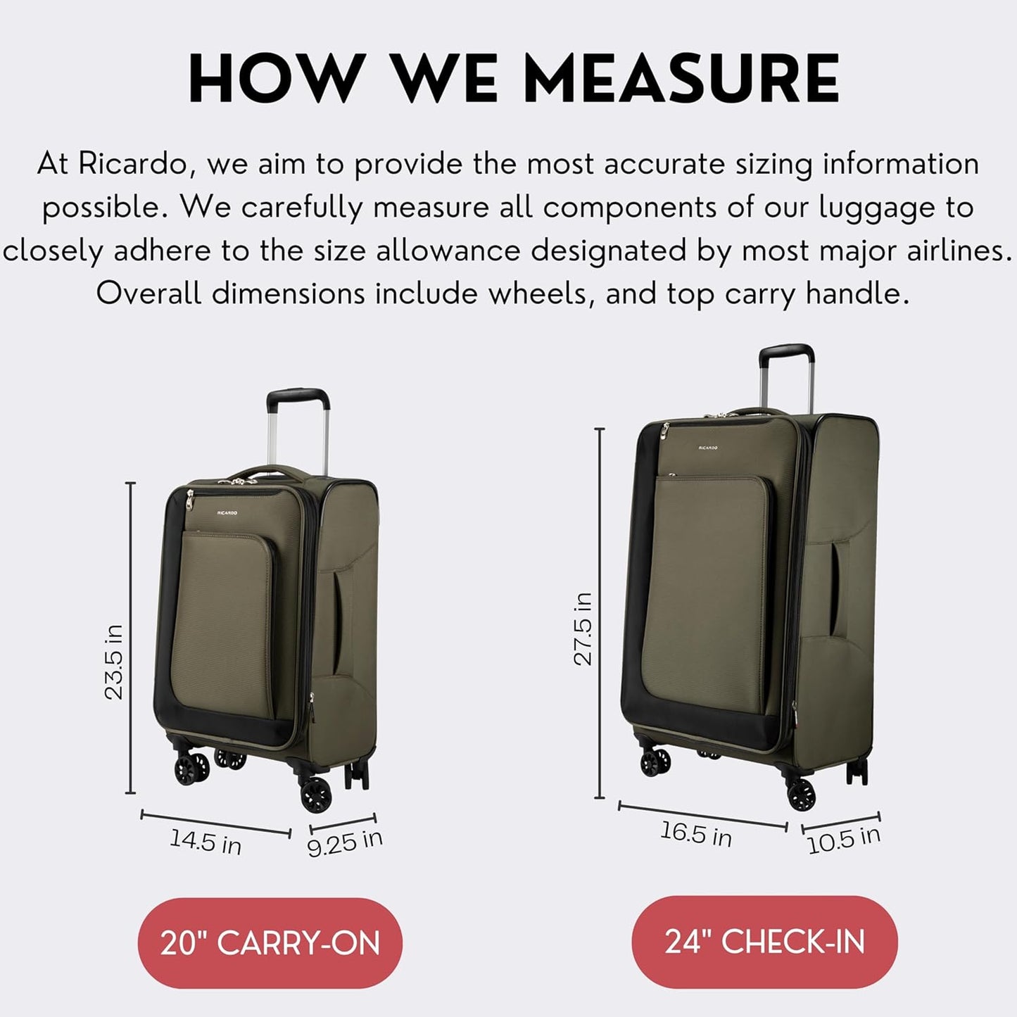 Ricardo Beverly Hills Aspen Springs Softside 2-Piece Set (20" Carry-On & 24" Medium Check-In) - Black
