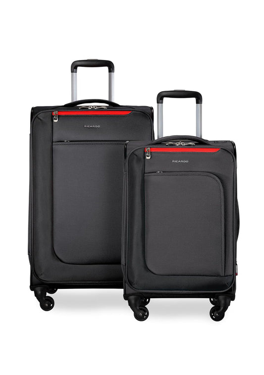 Ricardo Beverly Hills Aspen Springs Softside 2-Piece Set (20" Carry-On & 24" Medium Check-In) - Black