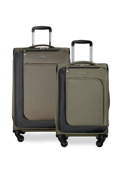 Ricardo Beverly Hills Aspen Springs Softside 2-Piece Set (20" Carry-On & 24" Medium Check-In) - Olive Green