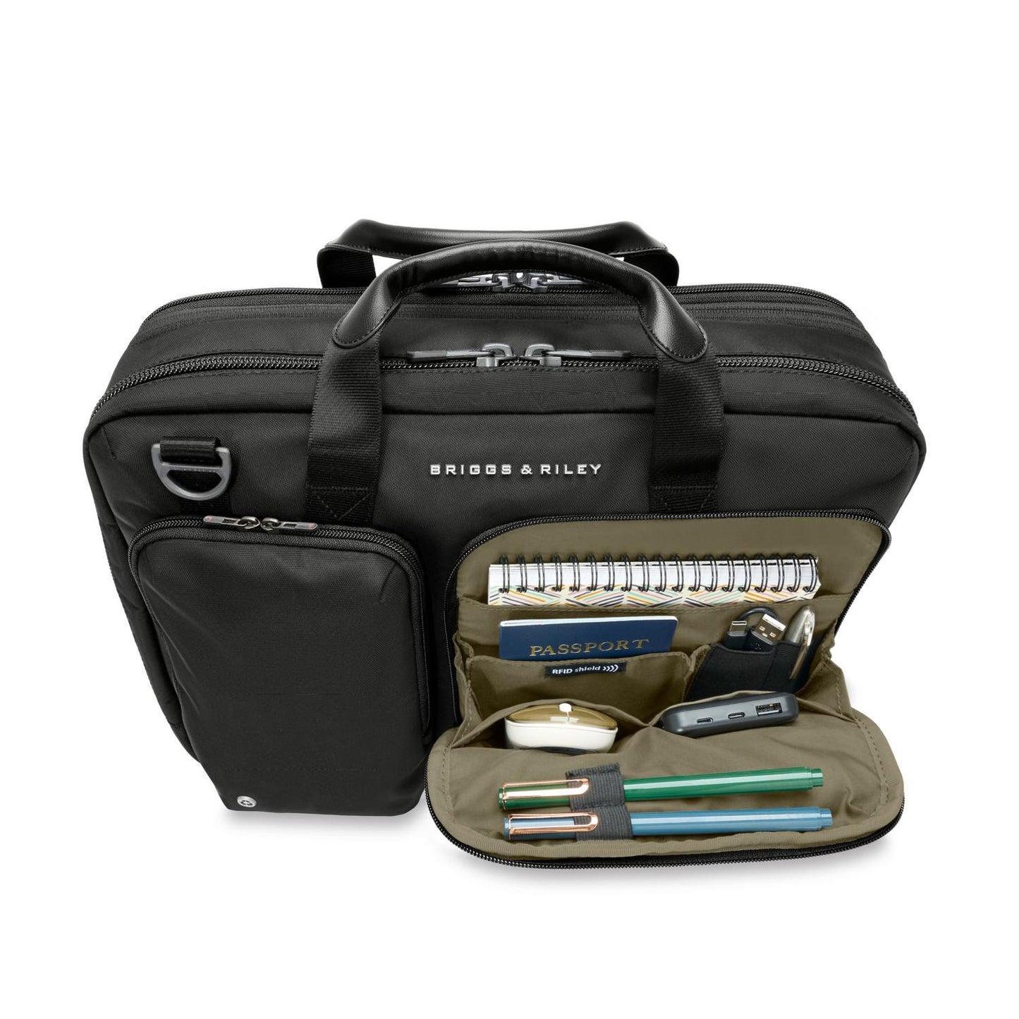 Briggs & Riley HTA Medium Expandable Briefcase - Black