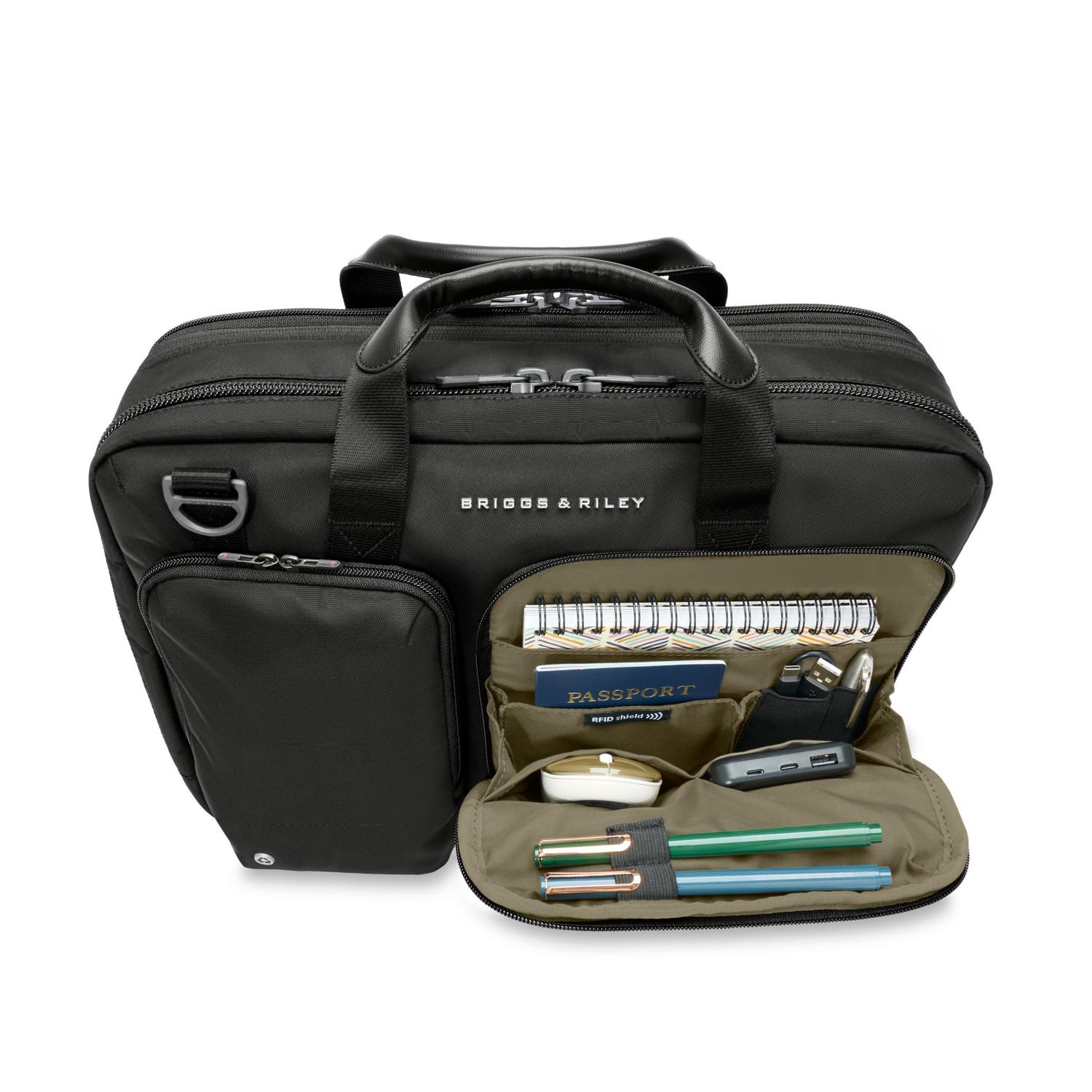 Briggs & Riley HTA Medium Expandable Briefcase - Black