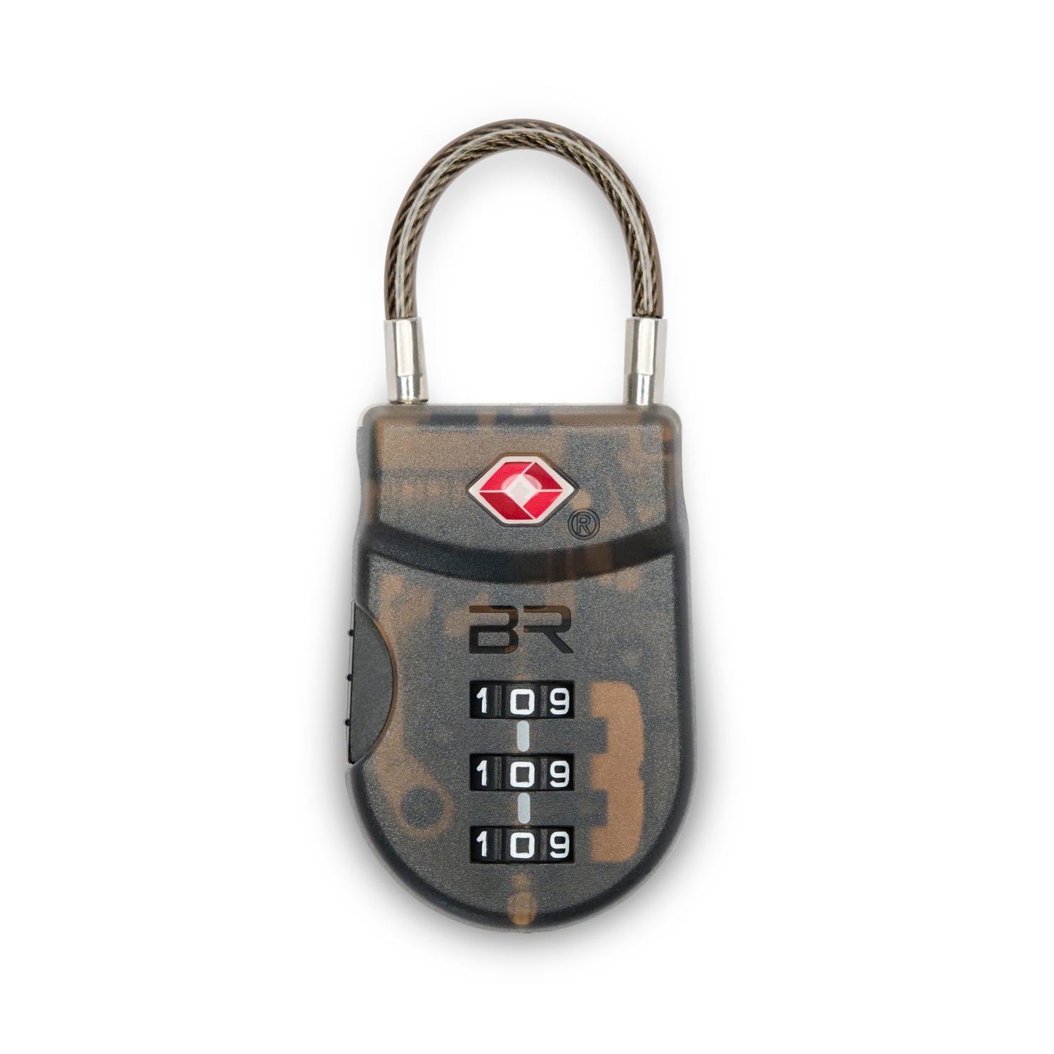 Briggs & Riley TSA Cable Luggage Lock (Plastic) - Smoke