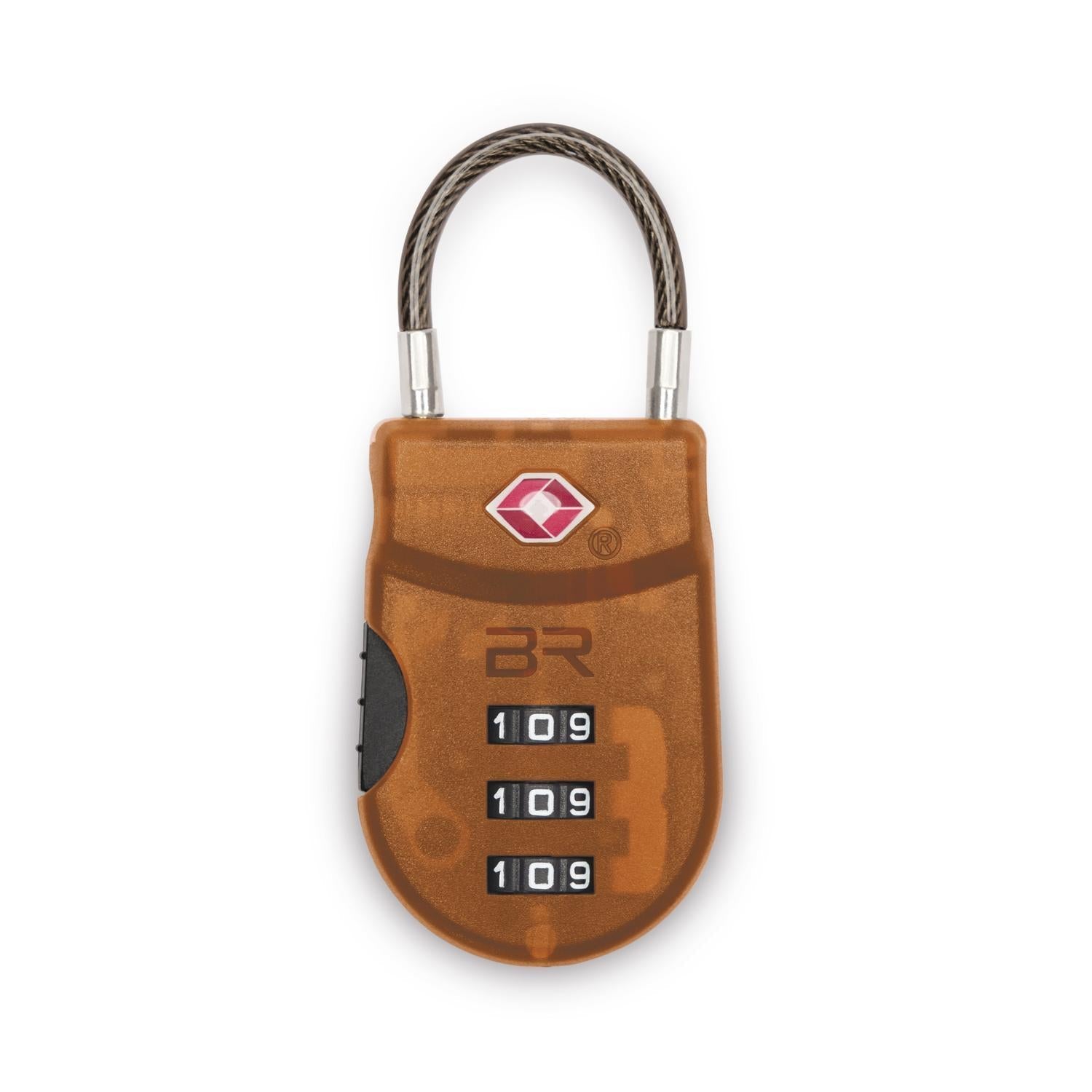 Briggs & Riley TSA Cable Luggage Lock (Plastic) - Orange