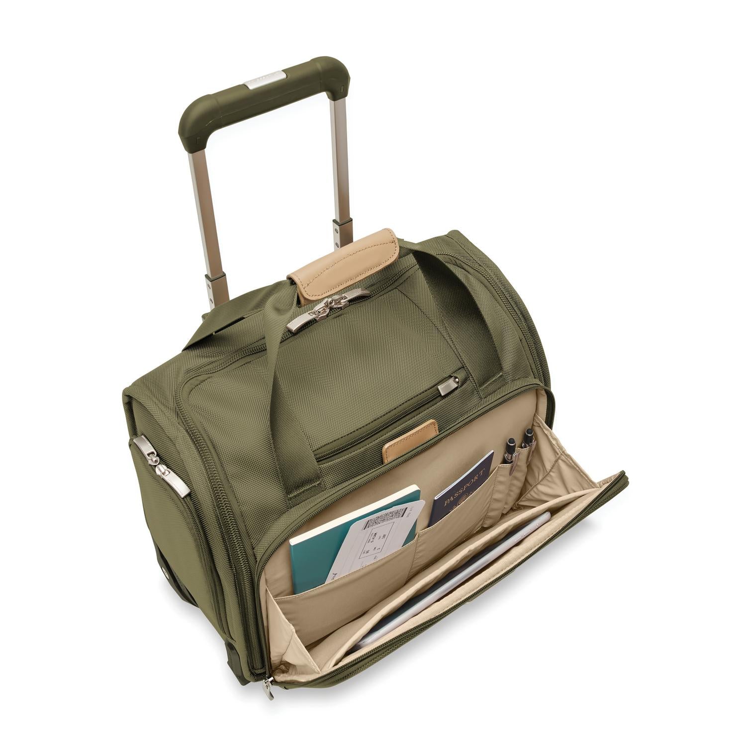 Briggs & Riley Baseline 2-Wheel Cabin Bag - Olive