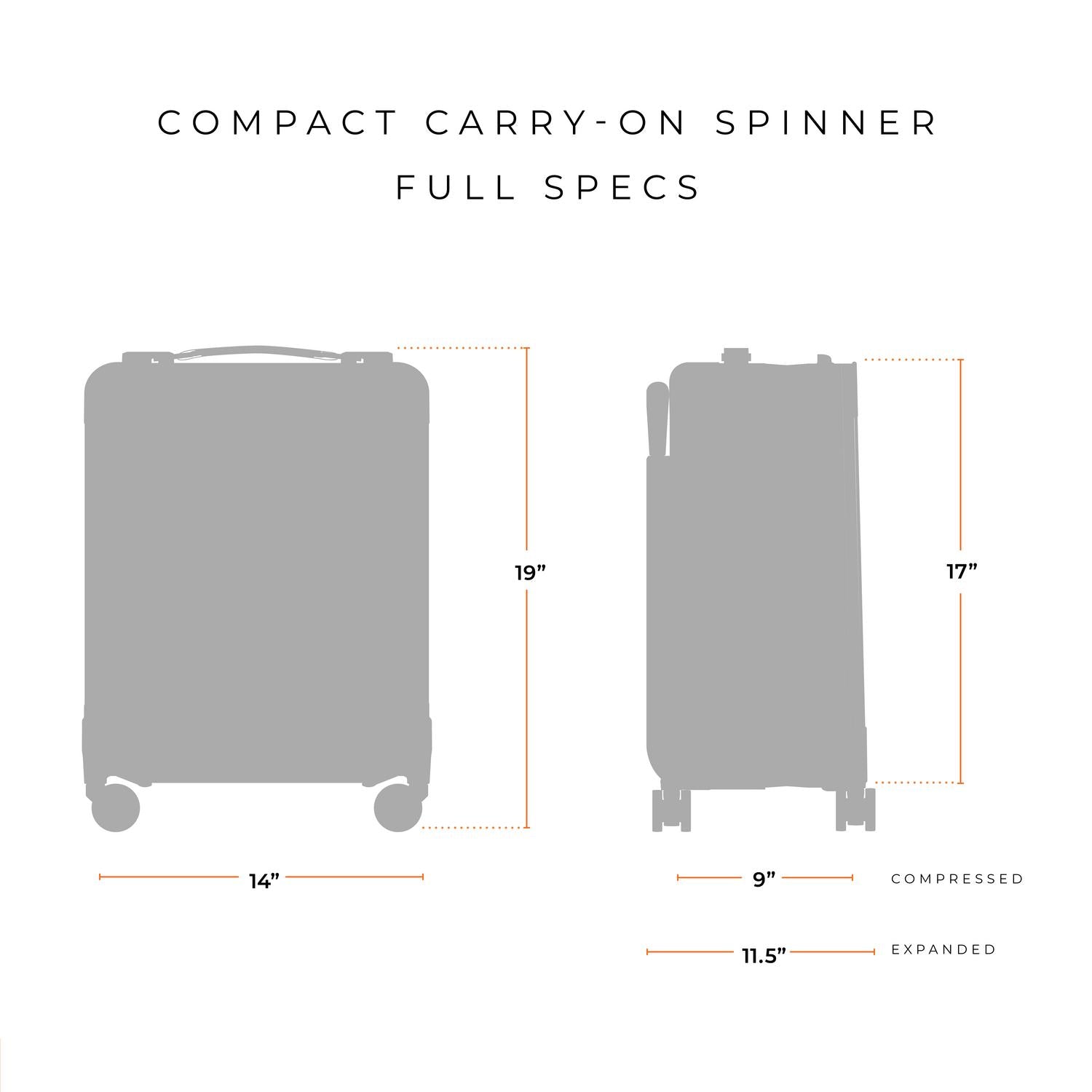 Briggs & Riley Baseline Compact 19" Carry-On Expandable Spinner - Black