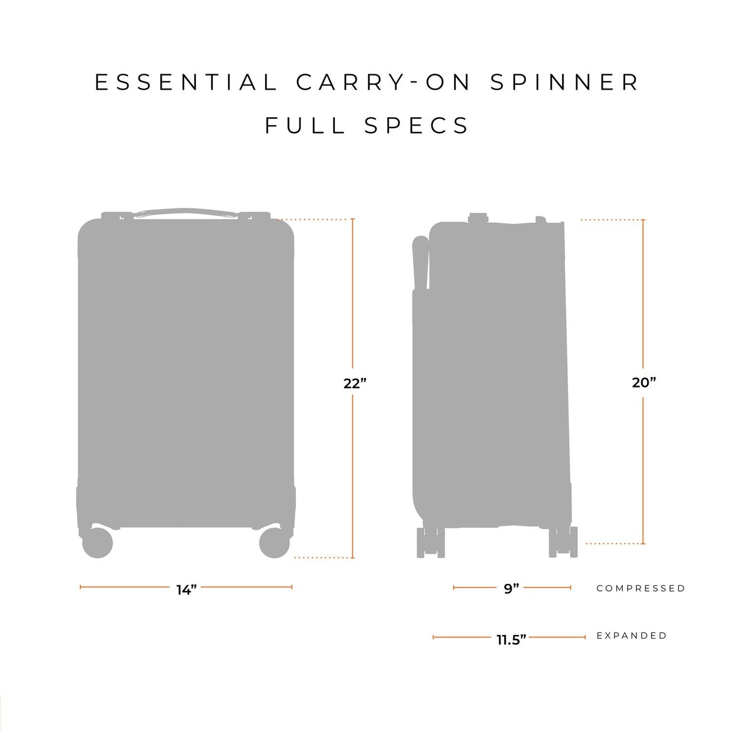 Briggs & Riley Baseline Essential 22" Carry-On Expandable Spinner - Black