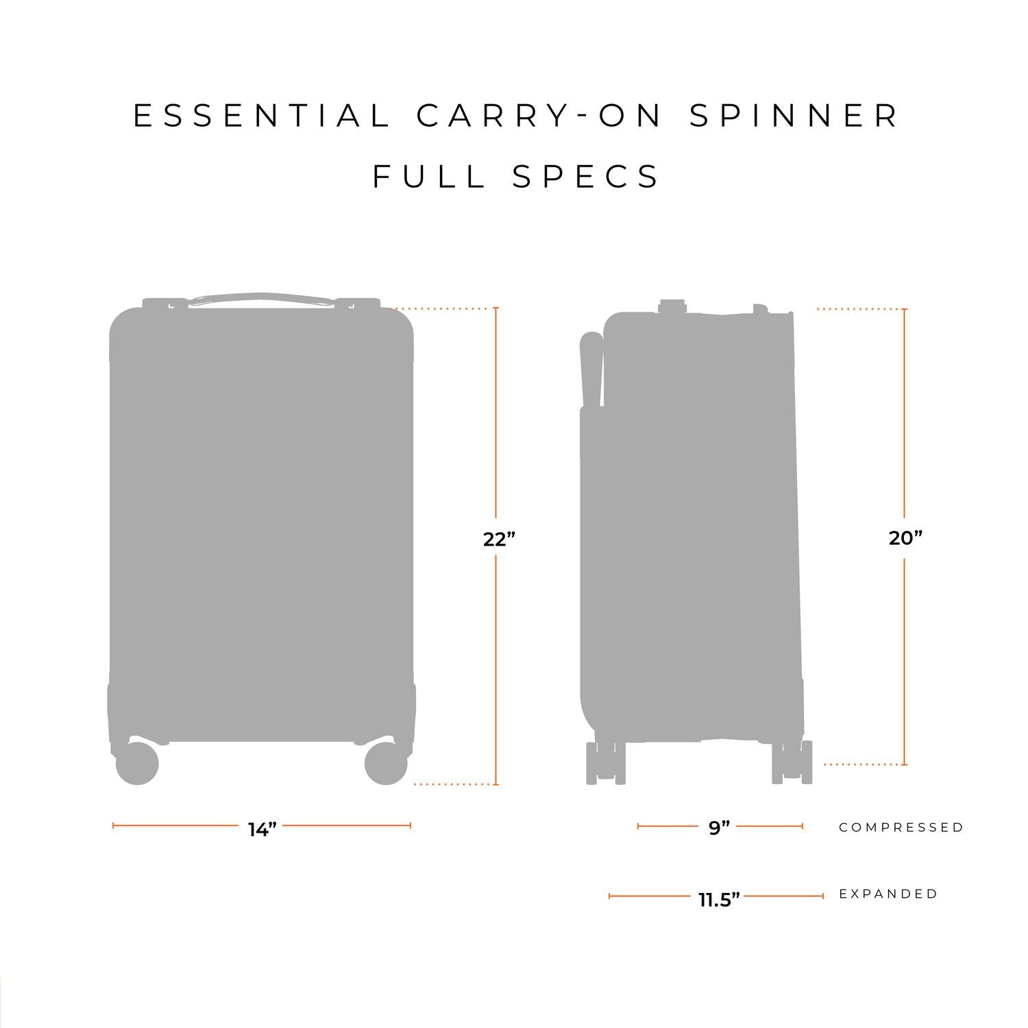 Briggs & Riley Baseline Essential 22" Carry-On Expandable Spinner - Black