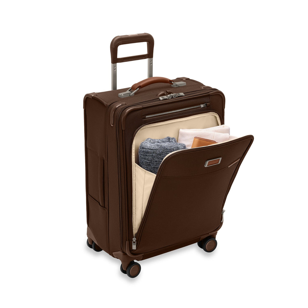 Briggs & Riley Baseline Compact 24" Checked Expandable Spinner - Chocolate