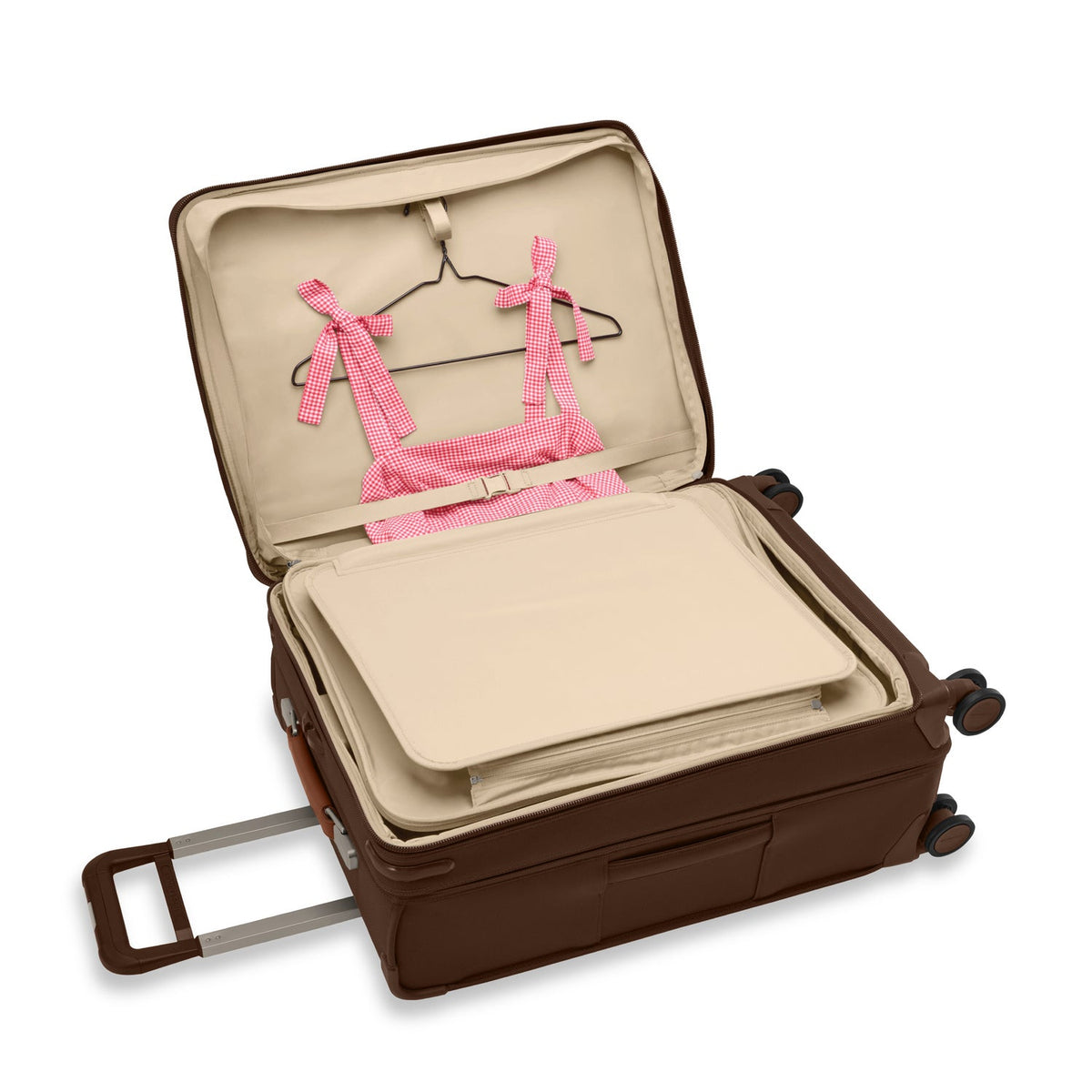 Briggs & Riley Baseline Compact 24" Checked Expandable Spinner - Chocolate