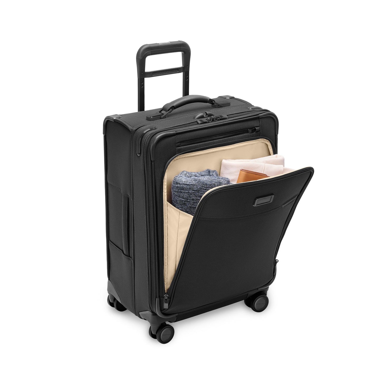 Briggs & Riley Baseline Compact 24" Checked Expandable Spinner - Black