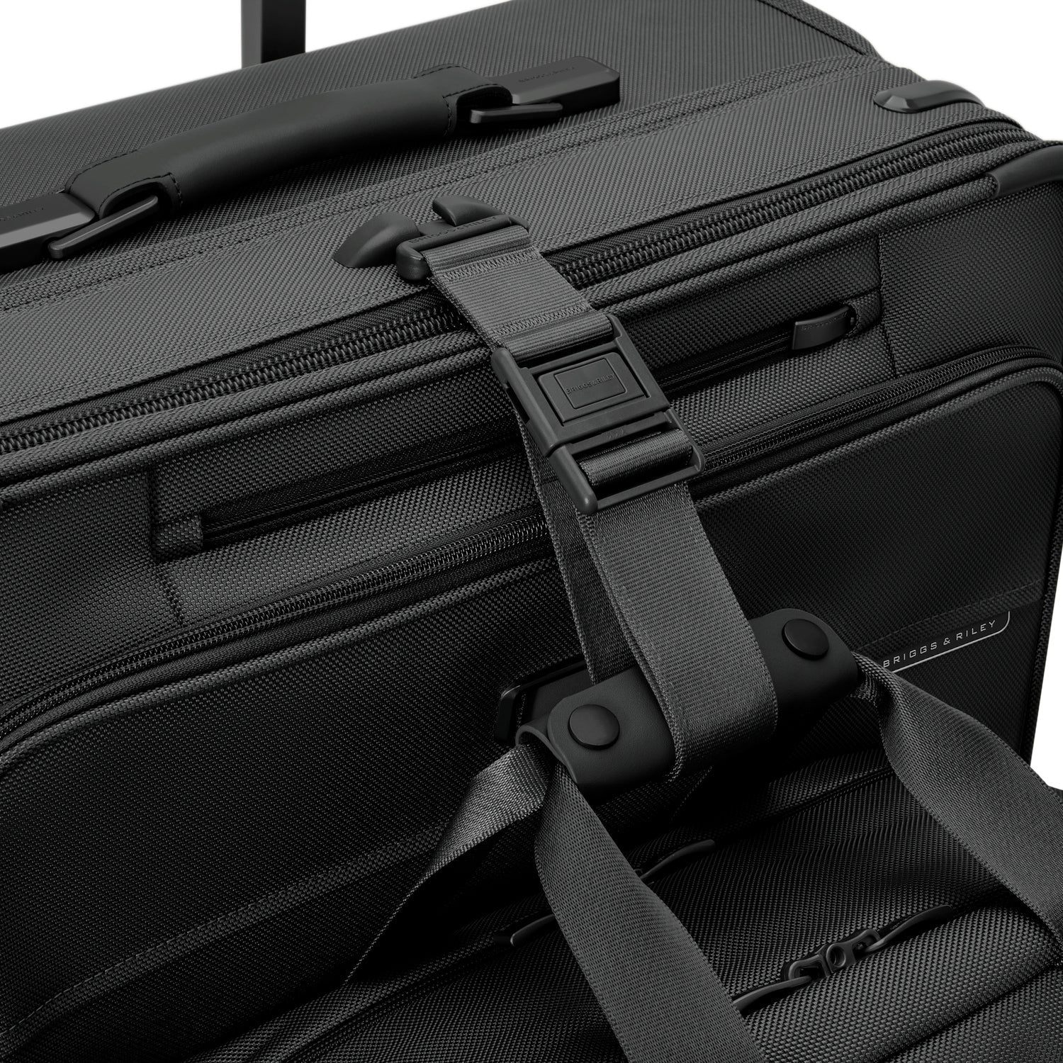 Briggs & Riley Baseline Compact 24" Checked Expandable Spinner - Black