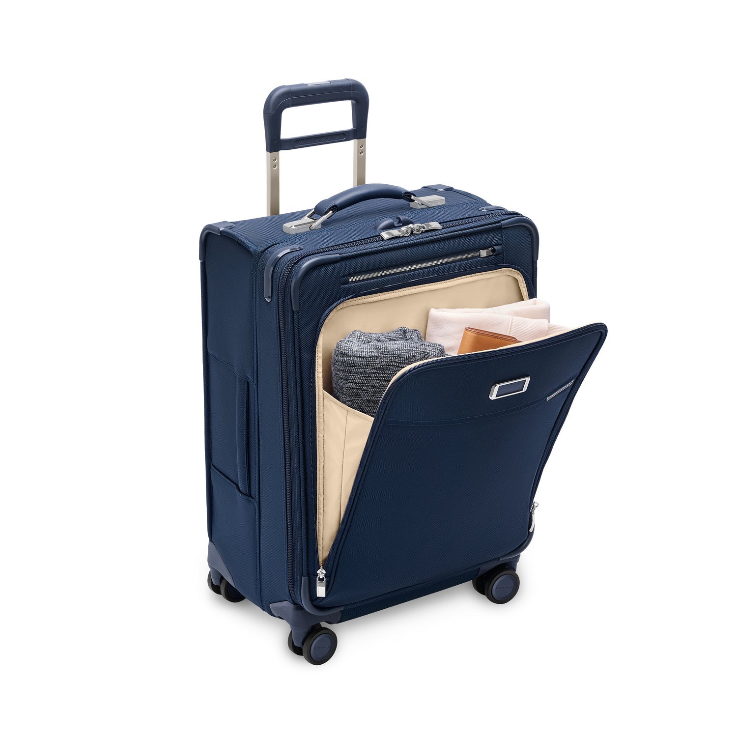 Briggs & Riley Baseline Compact 24" Checked Expandable Spinner - Navy