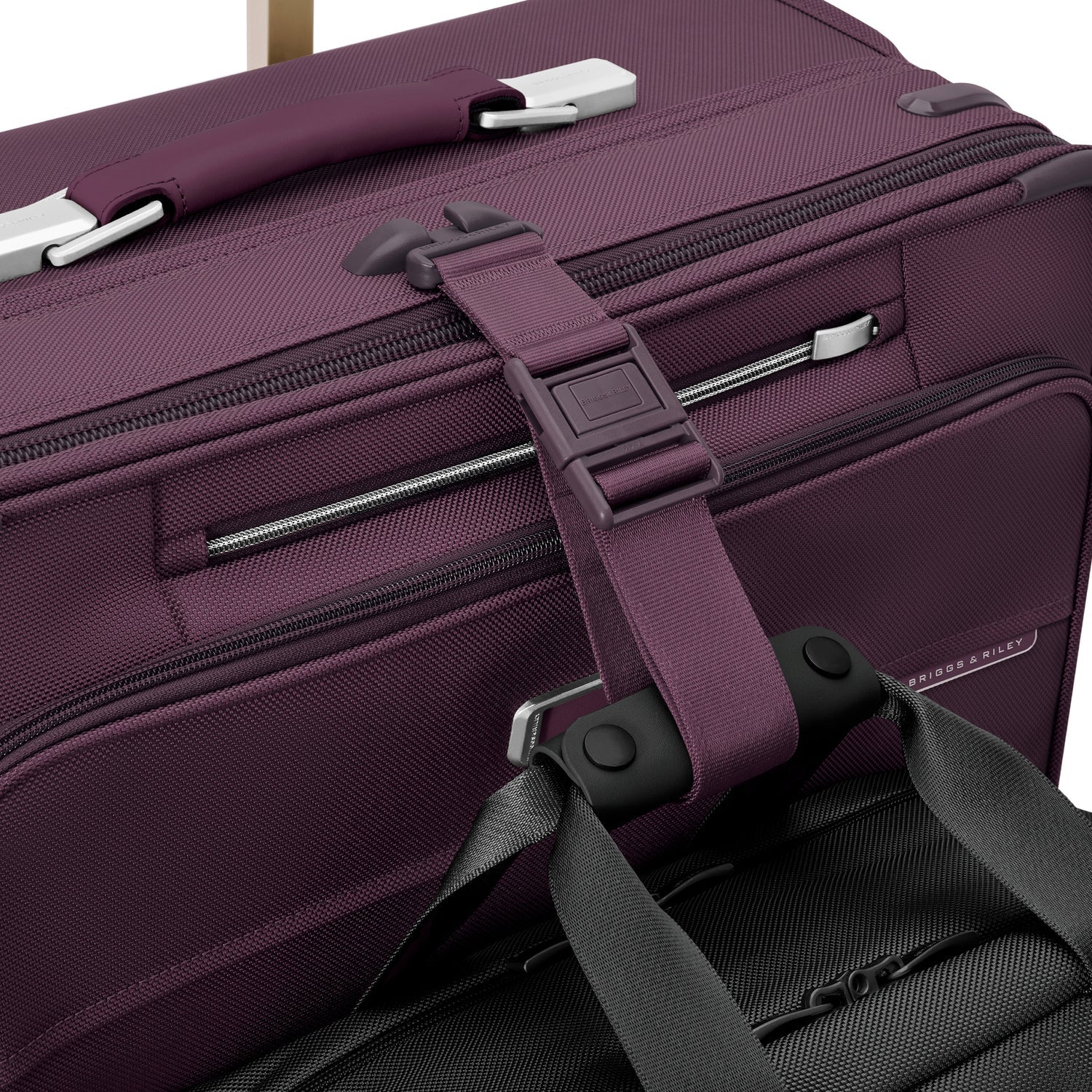 Briggs & Riley Baseline Compact 24" Checked Expandable Spinner - Plum