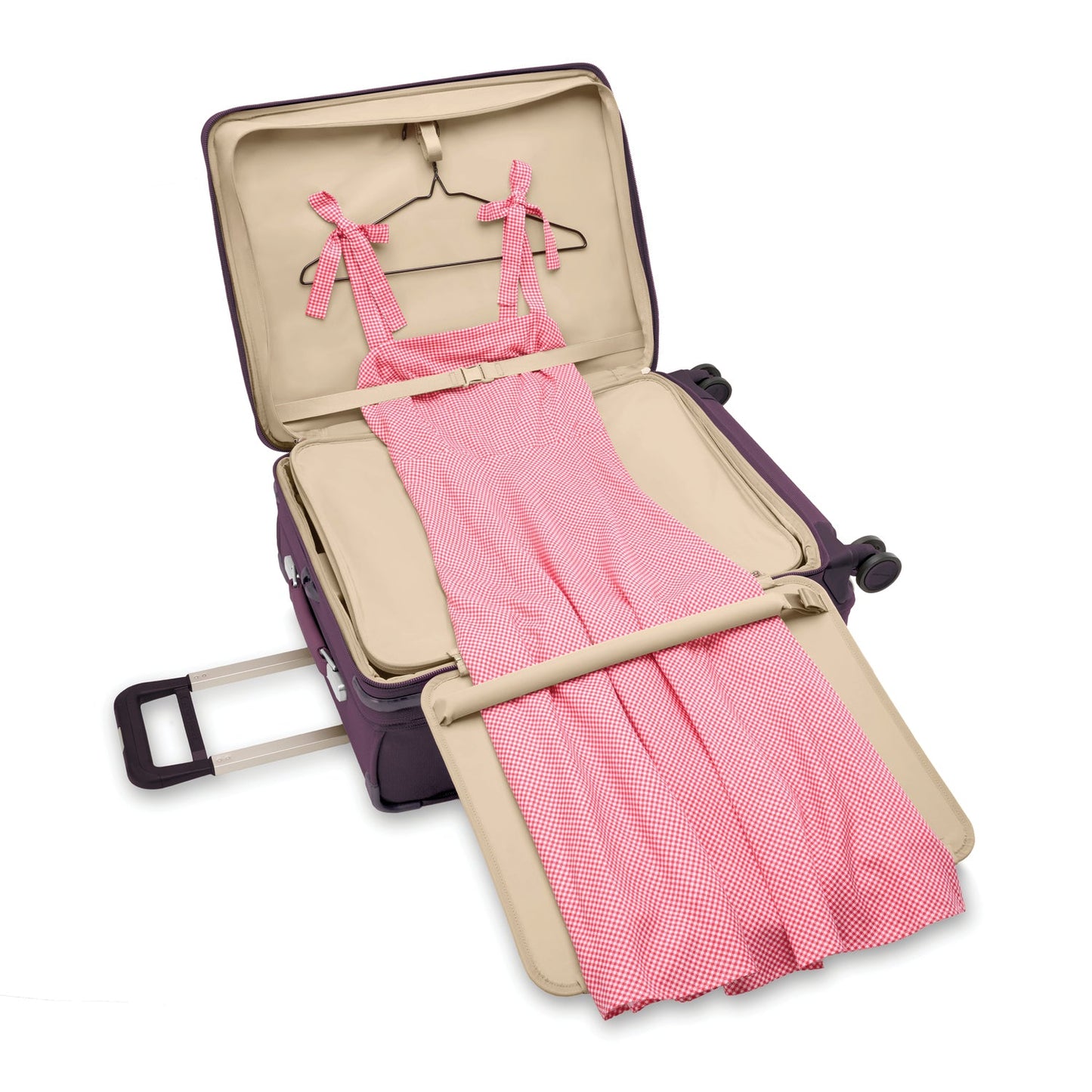 Briggs & Riley Baseline Compact 24" Checked Expandable Spinner - Plum