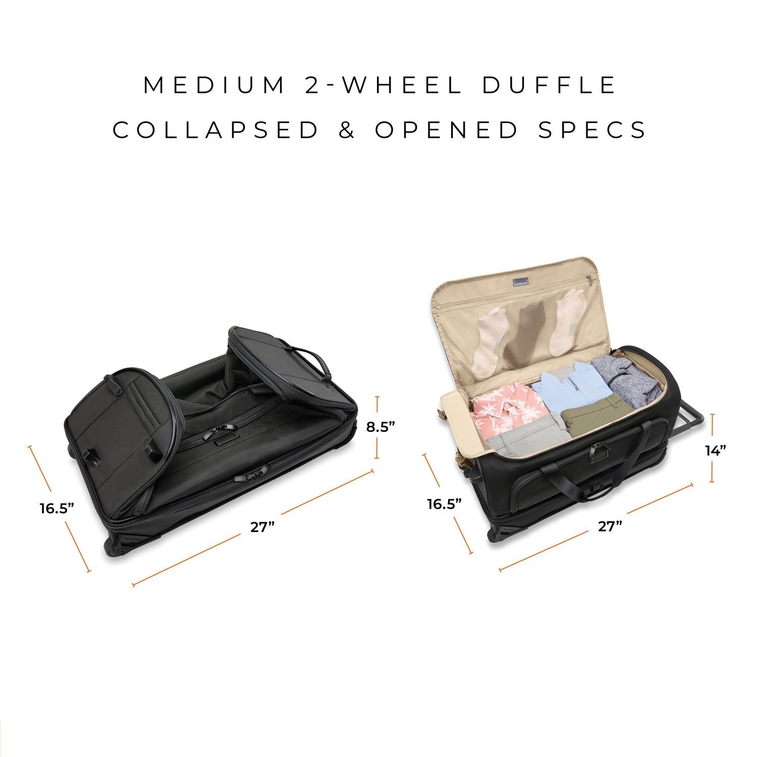 Briggs & Riley Baseline Medium Two-Wheel Duffle - Black