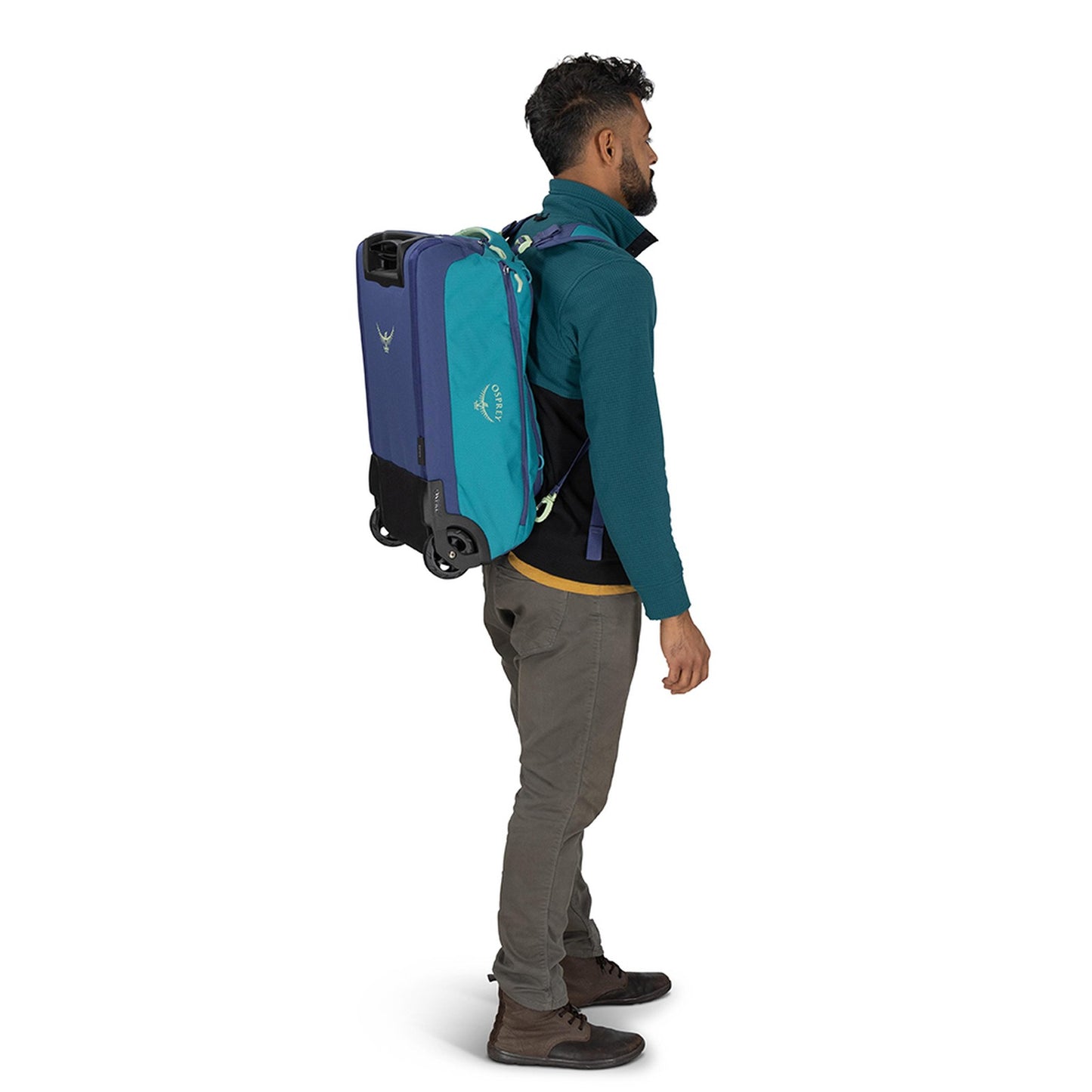 Osprey Daylite™ Carry-On Wheeled Duffel 40 - Blue Spikemoss/Alkaline
