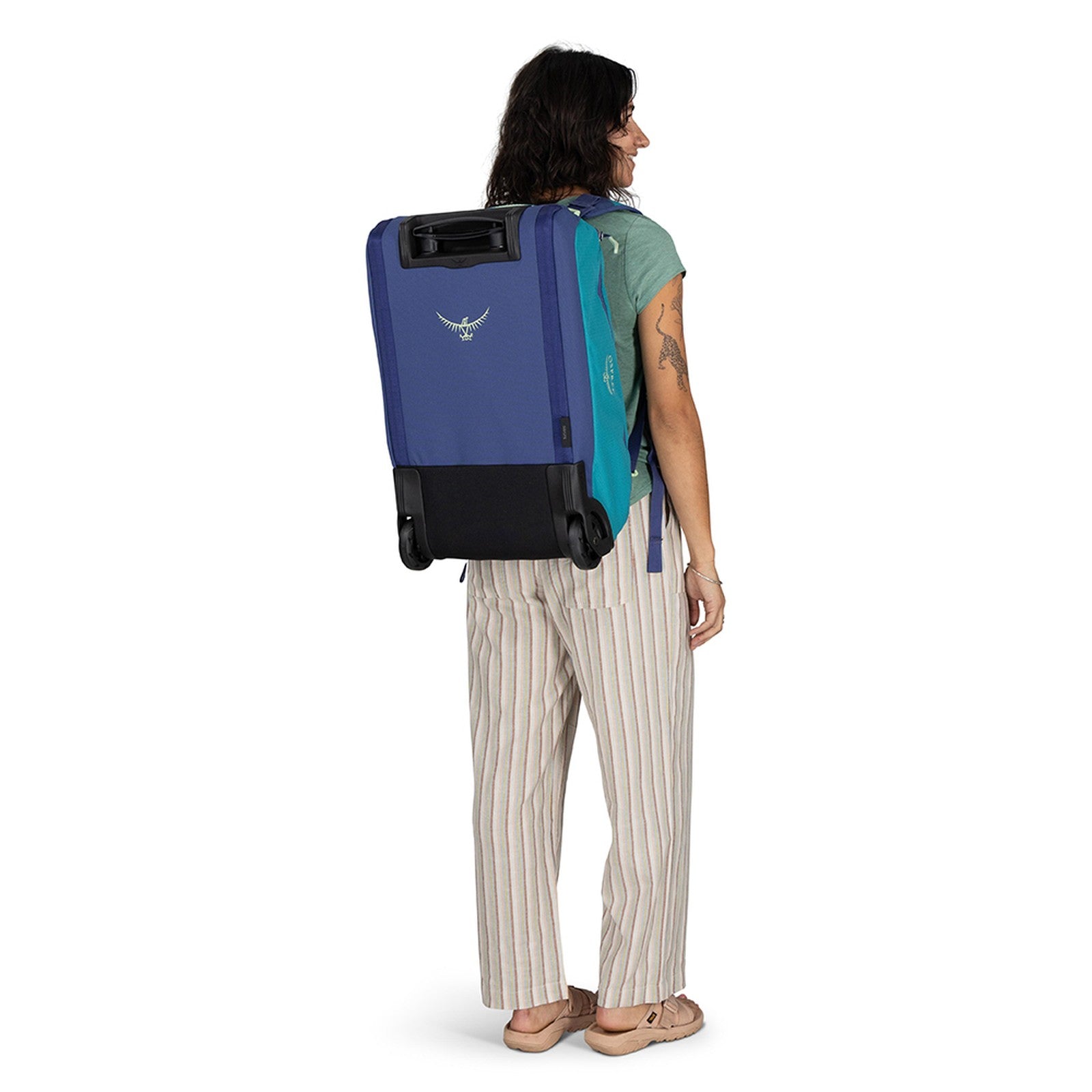 Osprey Daylite™ Carry-On Wheeled Duffel 40 - Blue Spikemoss/Alkaline