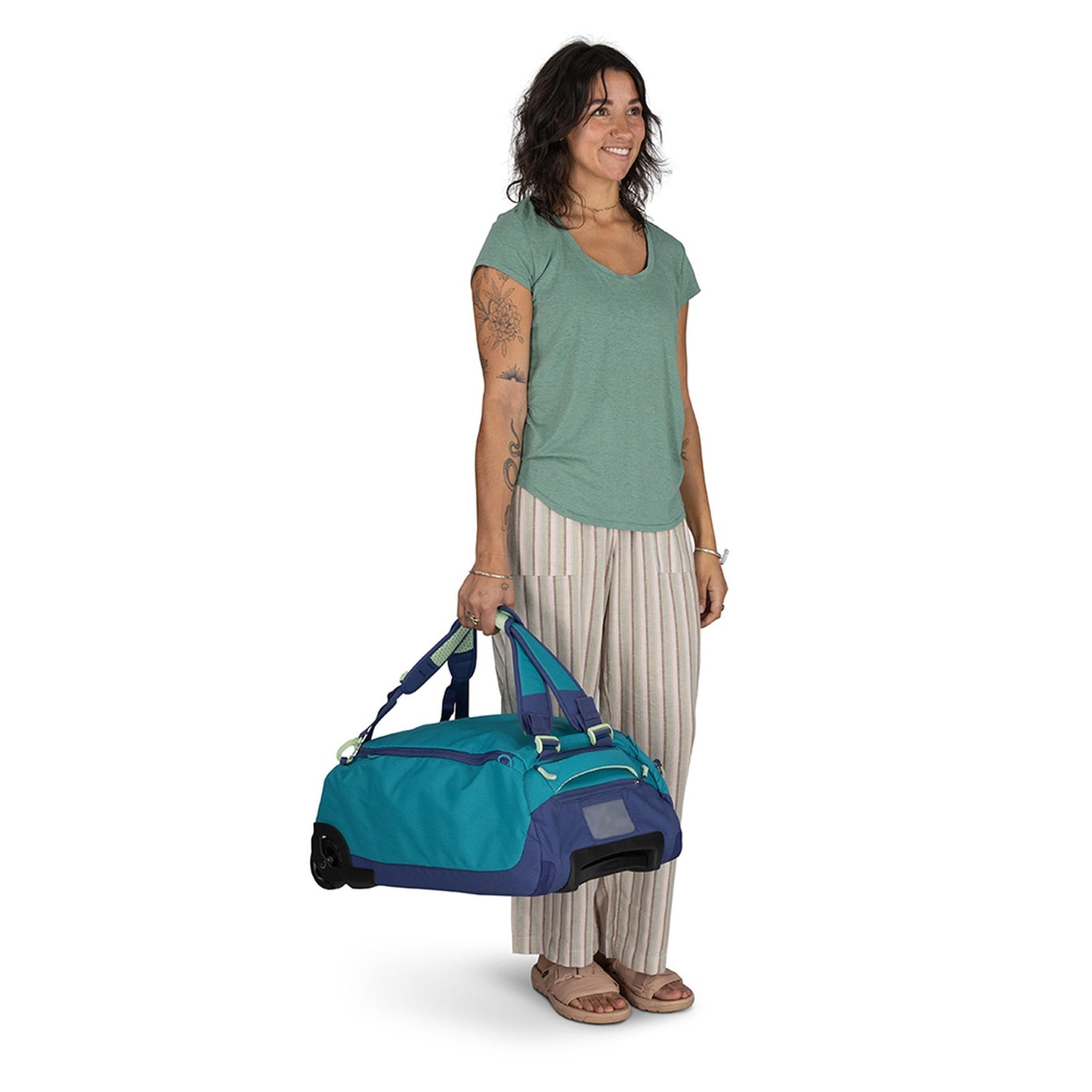Osprey Daylite™ Carry-On Wheeled Duffel 40 - Blue Spikemoss/Alkaline