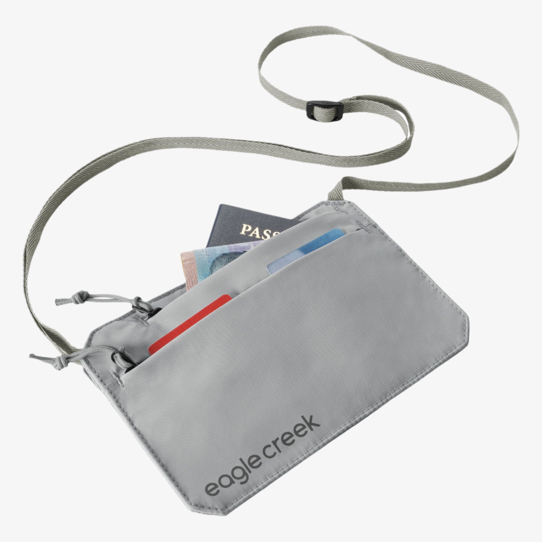 Eagle Creek Undercover RFID Neck Wallet - Storm Grey