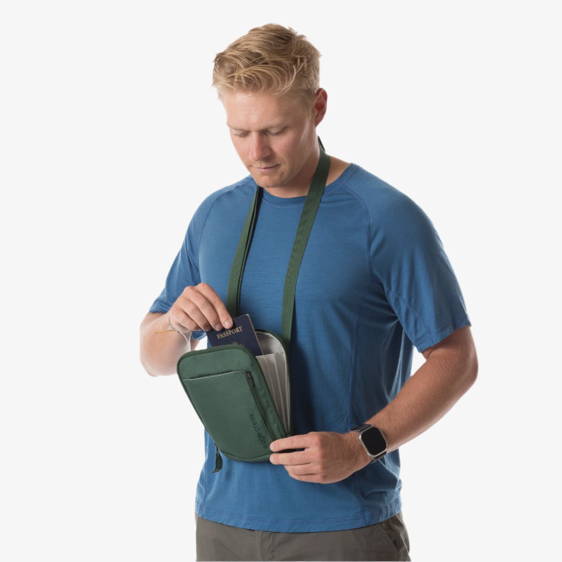 Eagle Creek Stash RFID Crossbody Bag - Grass Green