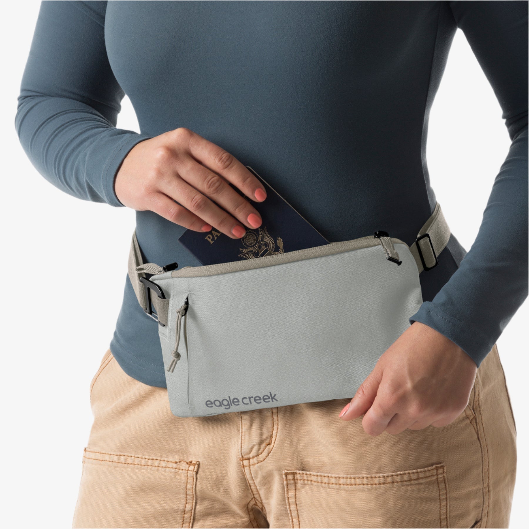 Eagle Creek Stash RFID Sling Bag - Storm Grey