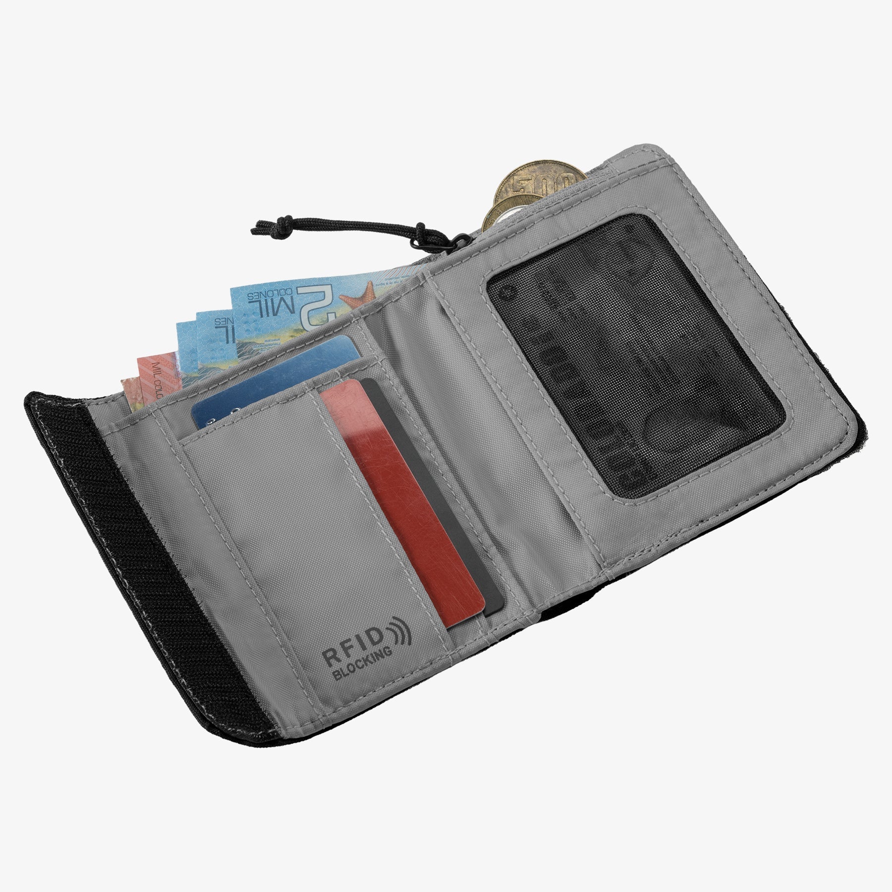 Eagle Creek Stash RFID Trifold Wallet - Black