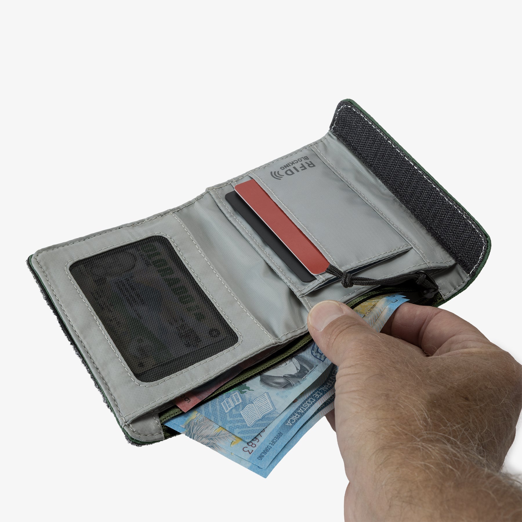 Eagle Creek Stash RFID Trifold Wallet - Grass Green