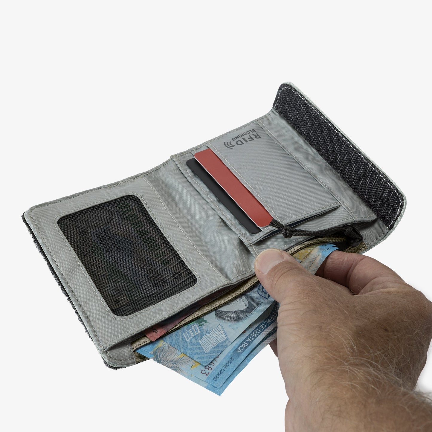 Eagle Creek Stash RFID Trifold Wallet - Storm Grey