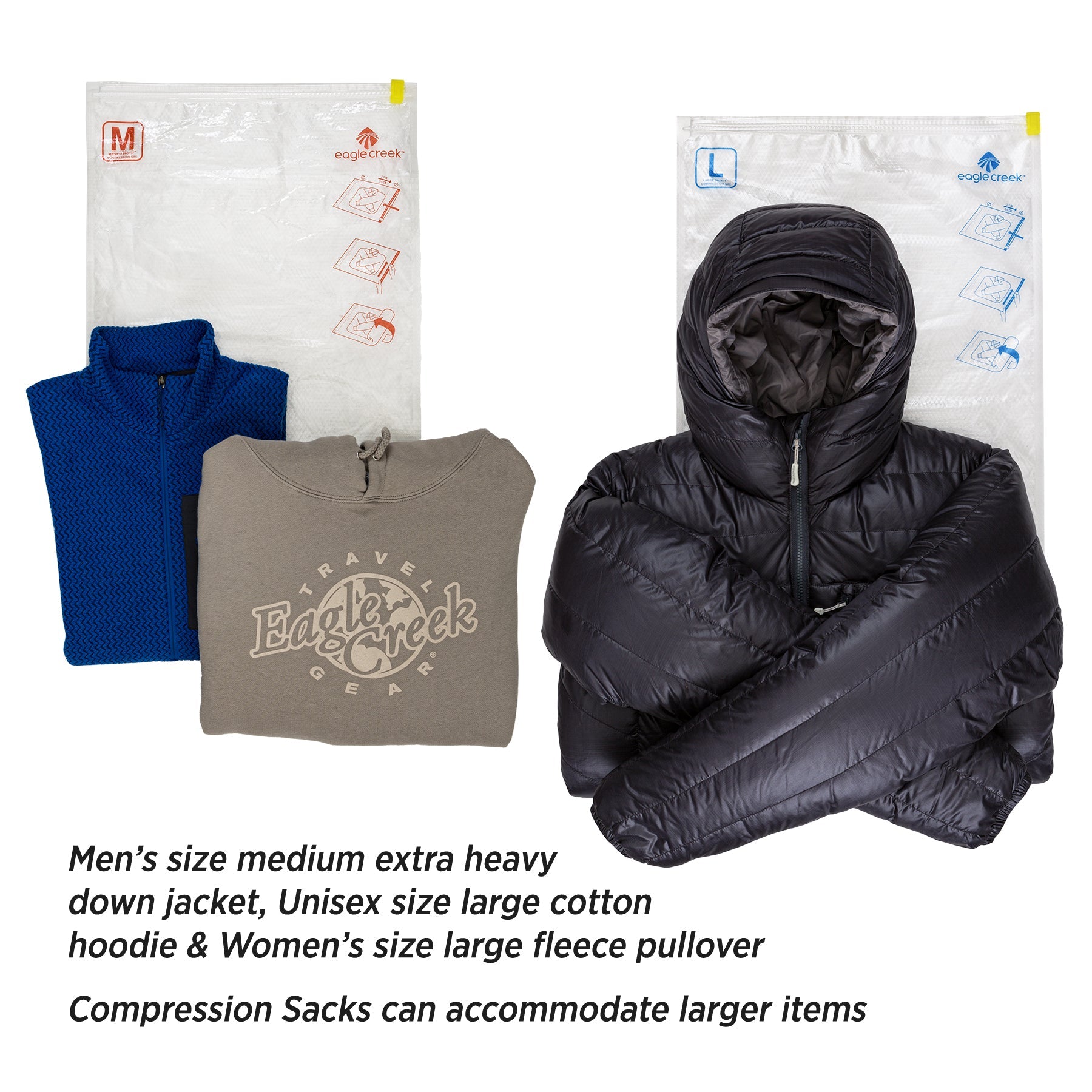 Eagle Creek Pack-It® Compression Sack Set M/L - Clear