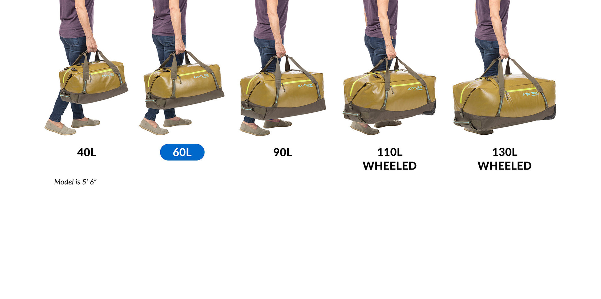 Eagle Creek Migrate 60L Duffel Bag - Electric Yellow
