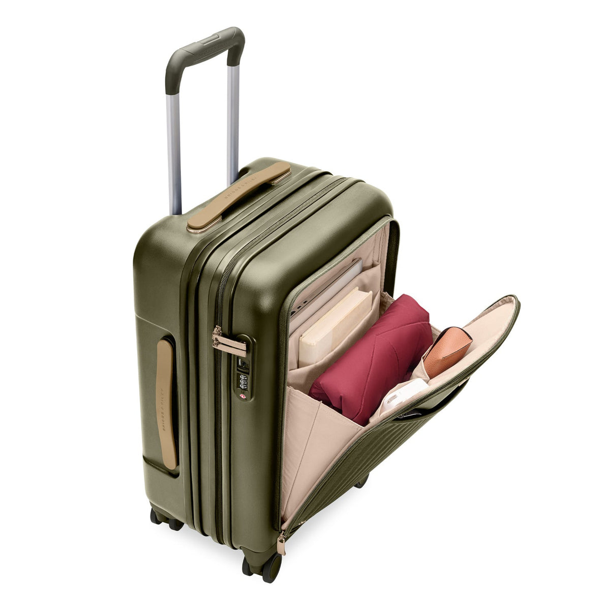 Briggs & Riley Sympatico Essential 22" Front Pocket Carry-On Expandable Spinner - Olive