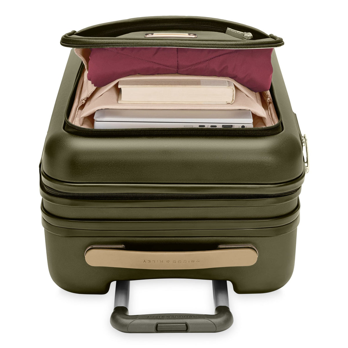 Briggs & Riley Sympatico Essential 22" Front Pocket Carry-On Expandable Spinner - Olive