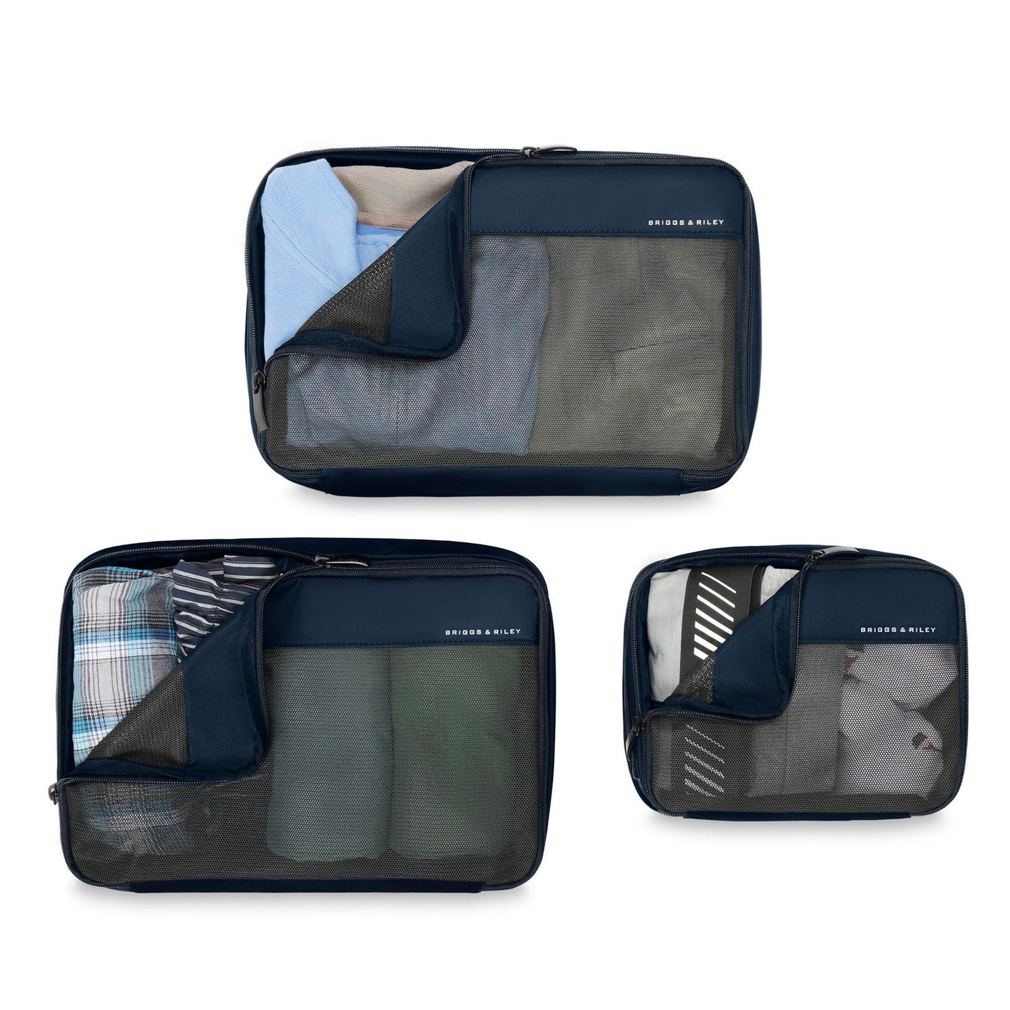 Briggs & Riley Travel Essentials Carry-On Compression Packing Cube Set - Navy
