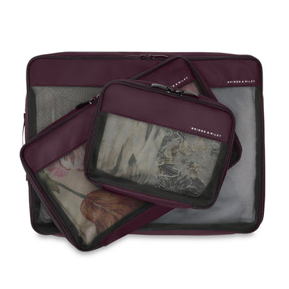 Briggs & Riley Travel Essentials Check-In Compression Packing Cube Set - Plum