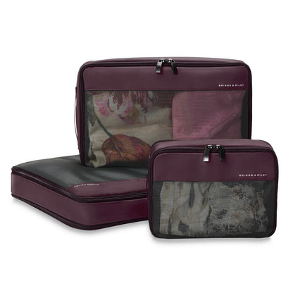Briggs & Riley Travel Essentials Check-In Compression Packing Cube Set - Plum