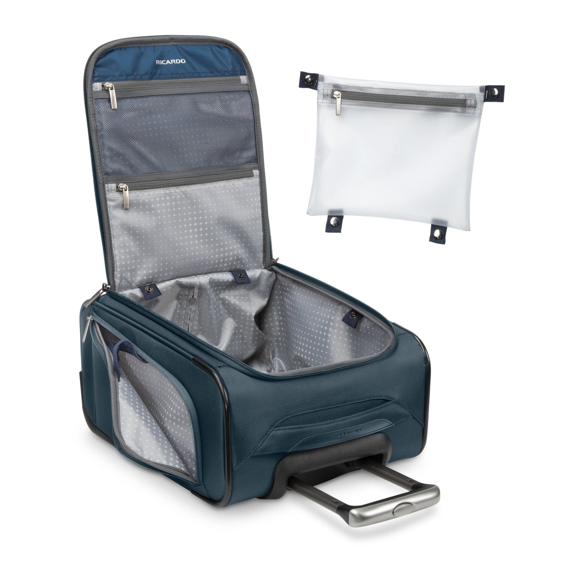 Ricardo Beverly Hills Avalon Softside Small Carry-On, 28L - Storm Blue