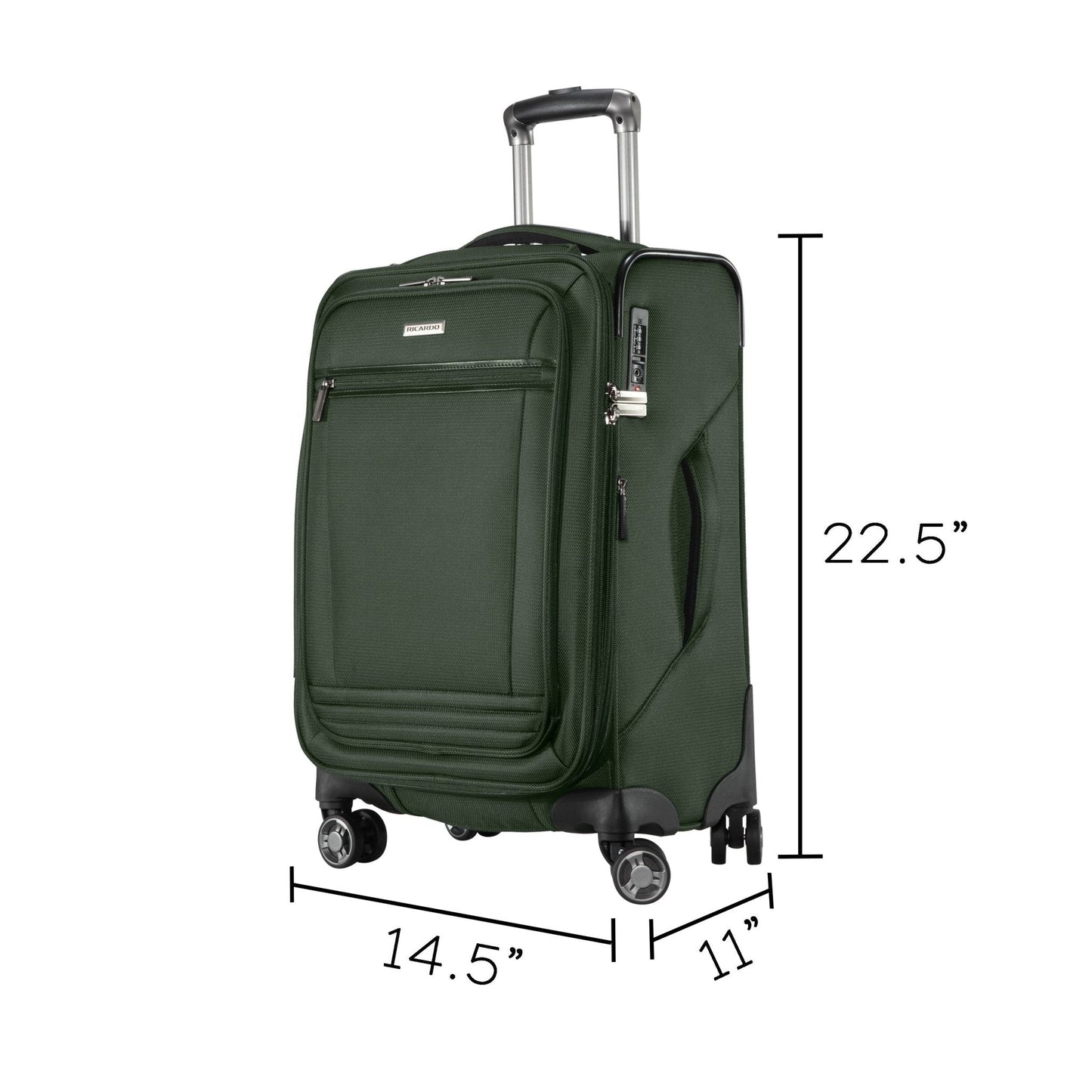 Ricardo Beverly Hills Avalon Softside Carry-On Expandable Spinner - Juniper Green
