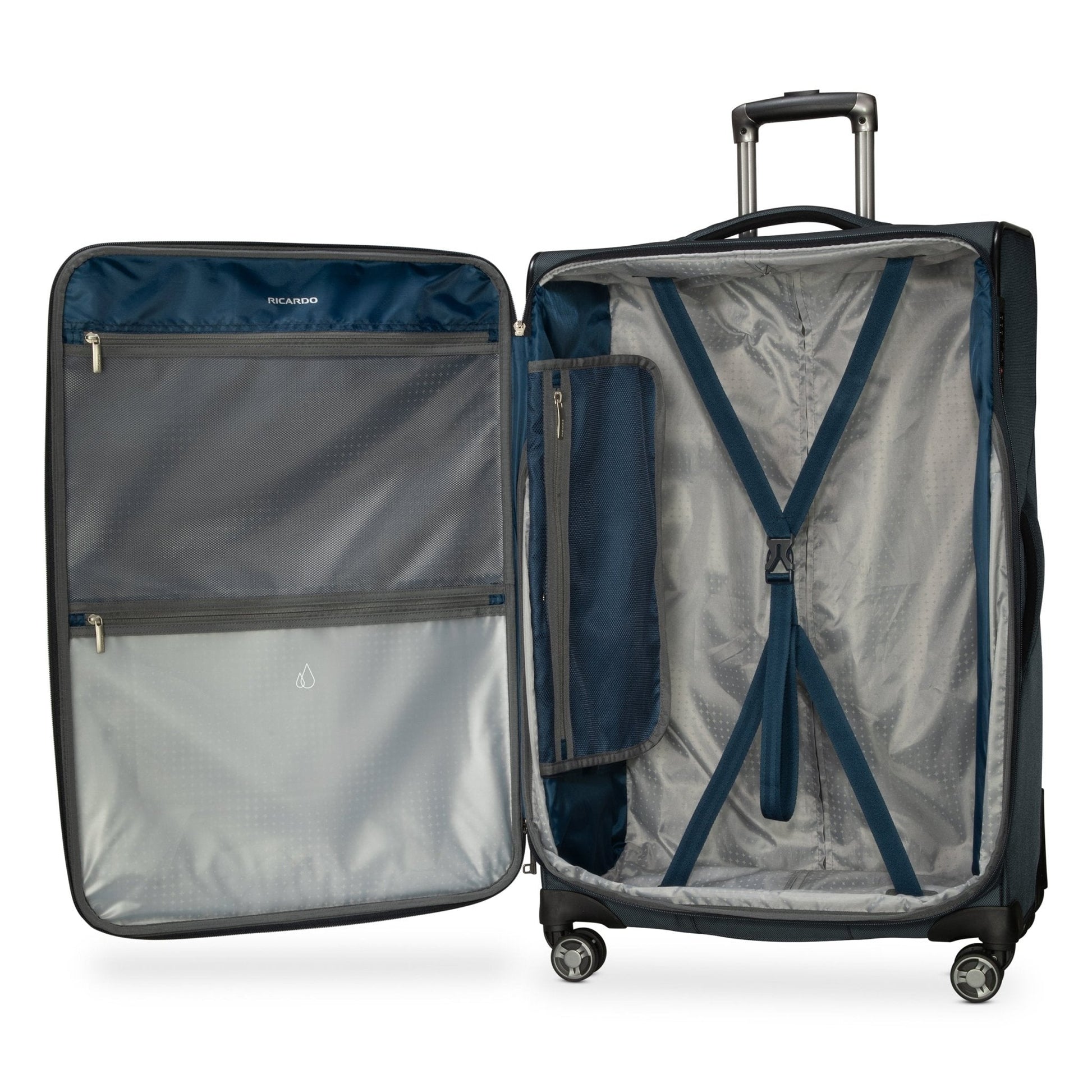 Ricardo Beverly Hills Avalon Softside Large Check-In Expandable Spinner - Storm Blue